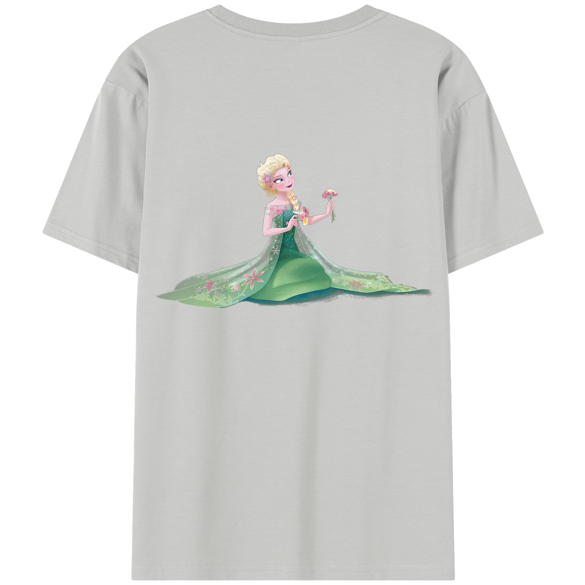 （画像用） アナと雪の女王 アンナ エルサ Frozen Anna Elsa レディース半袖Tシャツ(バックプリント)