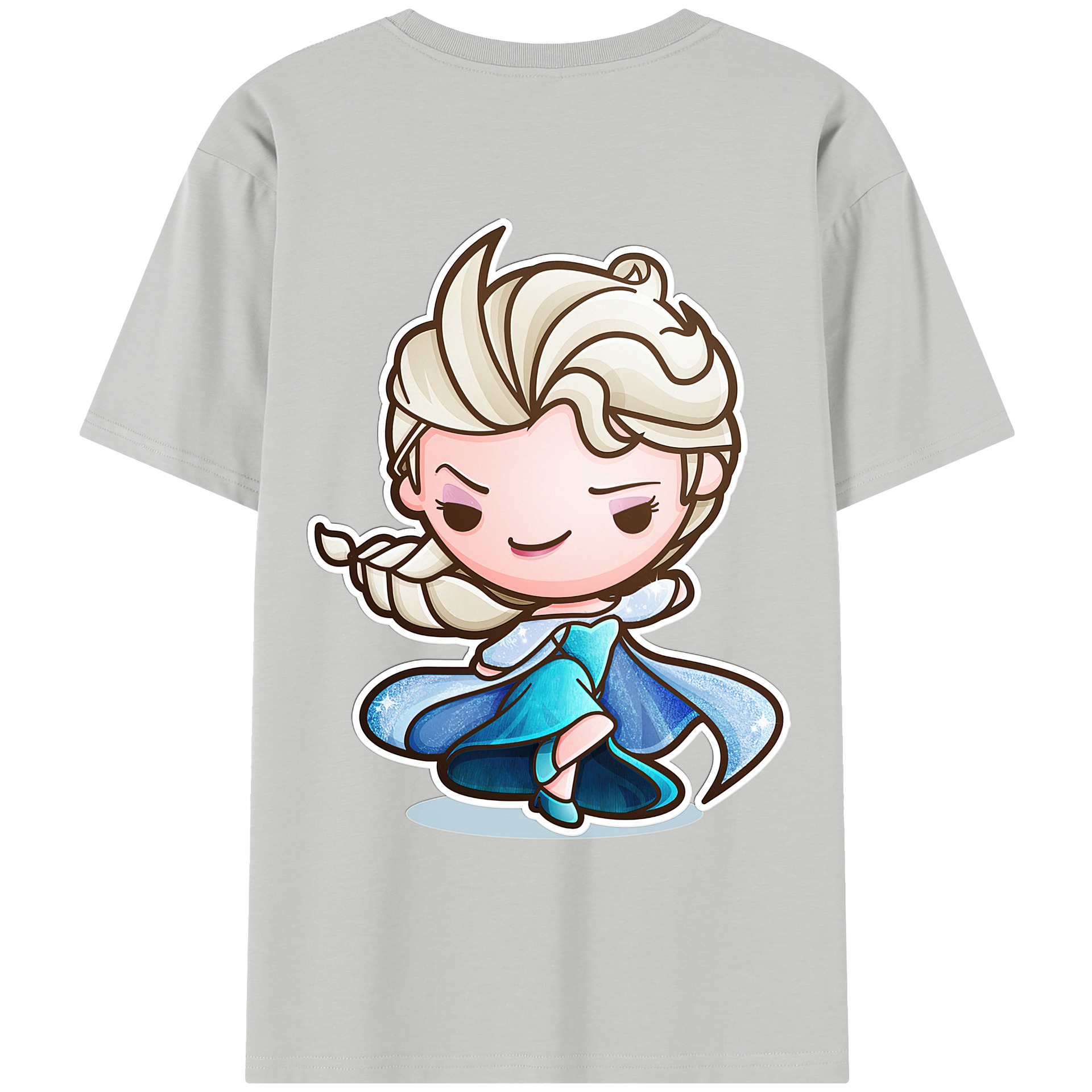 （画像用） アナと雪の女王 アンナ エルサ Frozen Anna Elsa レディース半袖Tシャツ(バックプリント)