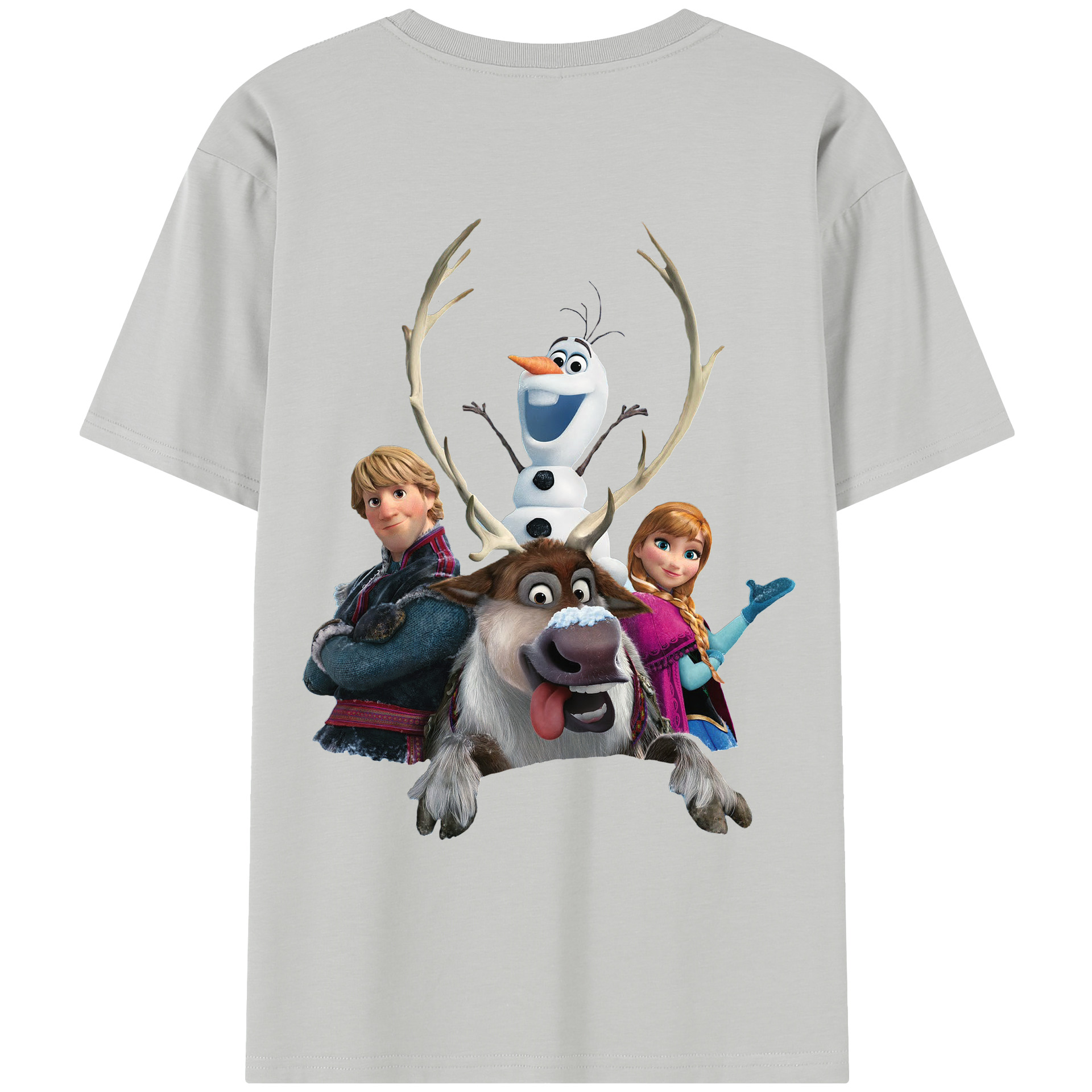 （画像用） アナと雪の女王 アンナ エルサ Frozen Anna Elsa レディース半袖Tシャツ(バックプリント)