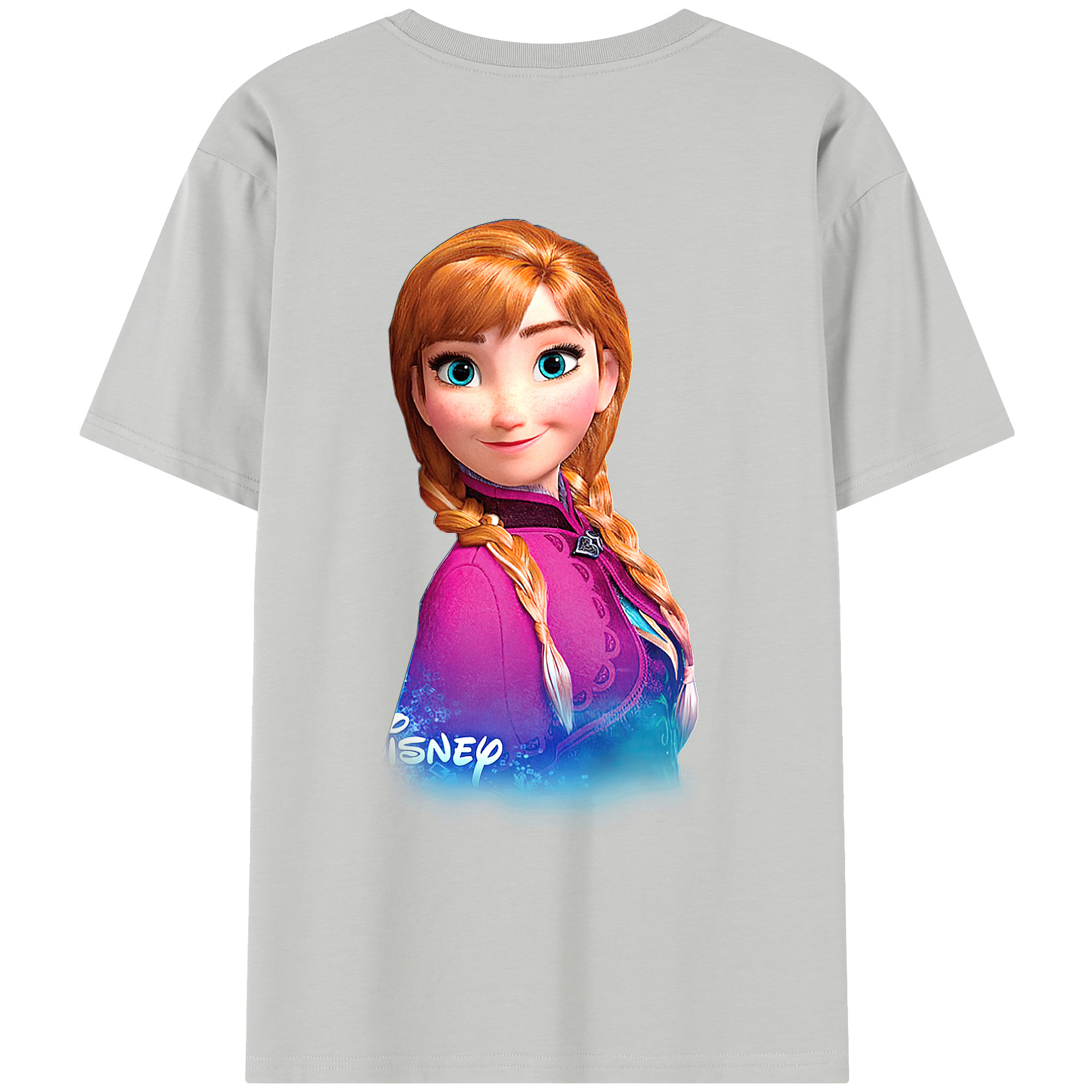 （画像用） アナと雪の女王 アンナ エルサ Frozen Anna Elsa レディース半袖Tシャツ(バックプリント)