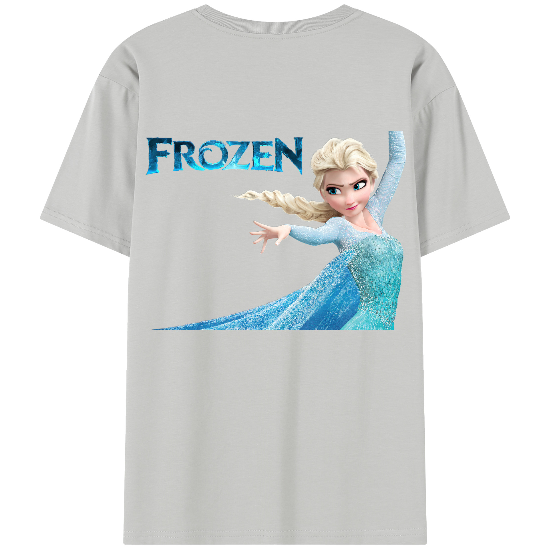 （画像用） アナと雪の女王 アンナ エルサ Frozen Anna Elsa レディース半袖Tシャツ(バックプリント)