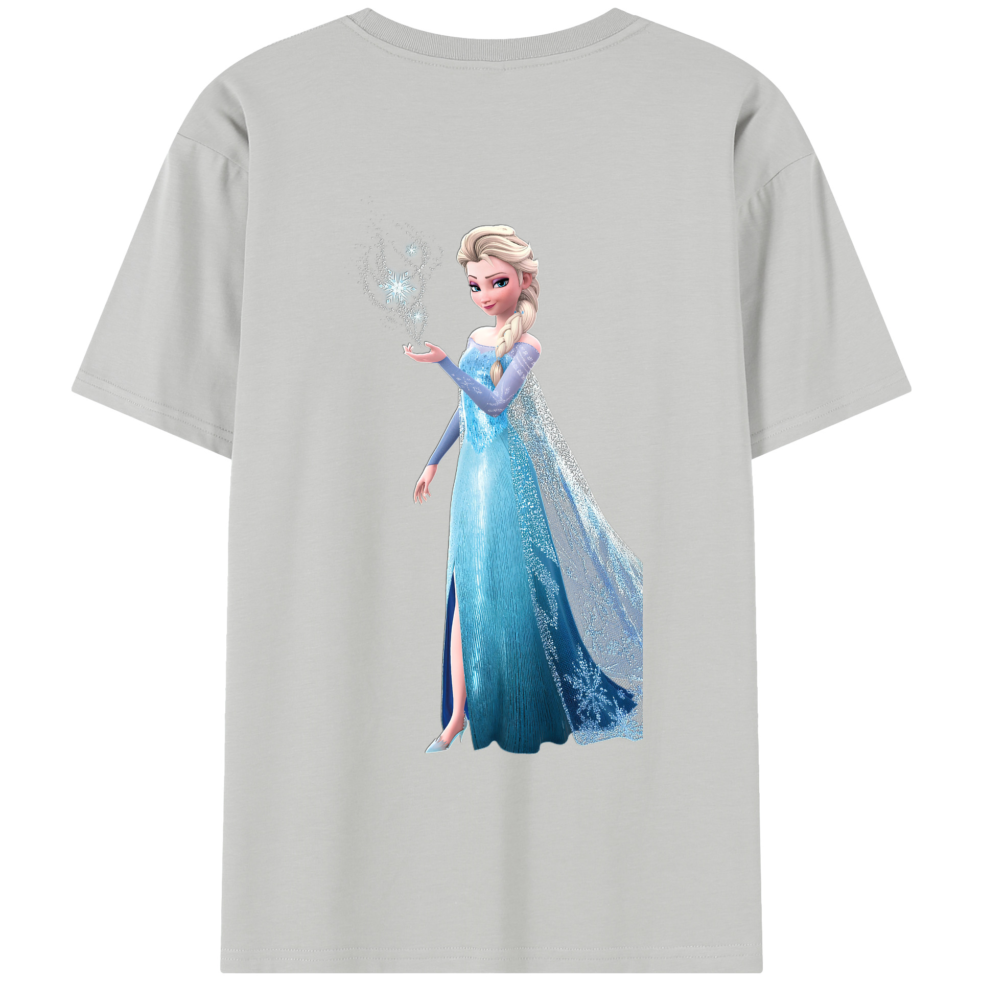 （画像用） アナと雪の女王 アンナ エルサ Frozen Anna Elsa レディース半袖Tシャツ(バックプリント)