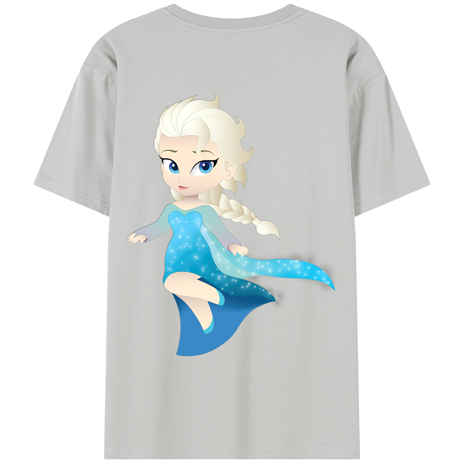 （画像用） アナと雪の女王 アンナ エルサ Frozen Anna Elsa レディース半袖Tシャツ(バックプリント)