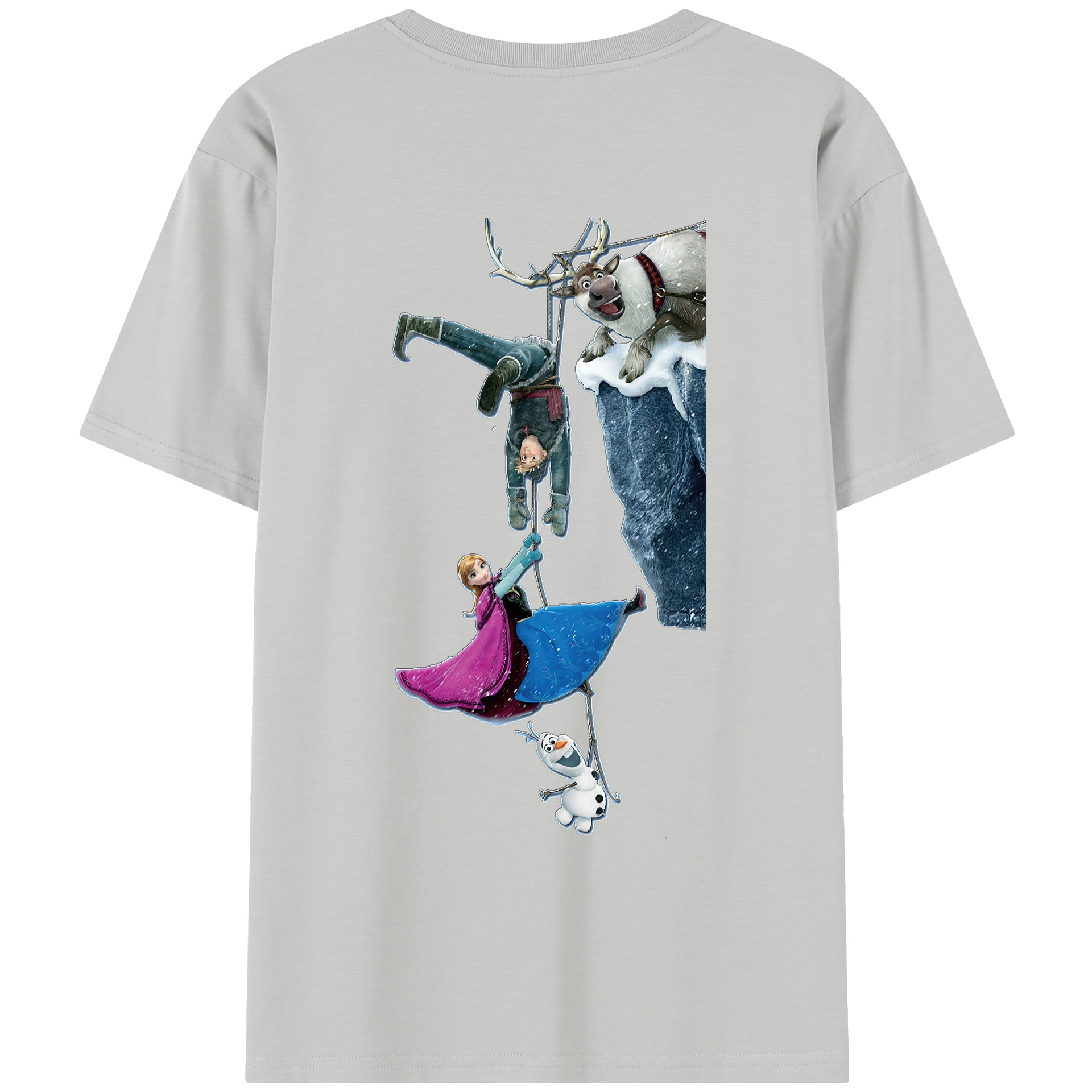 （画像用） アナと雪の女王 アンナ エルサ Frozen Anna Elsa レディース半袖Tシャツ(バックプリント)