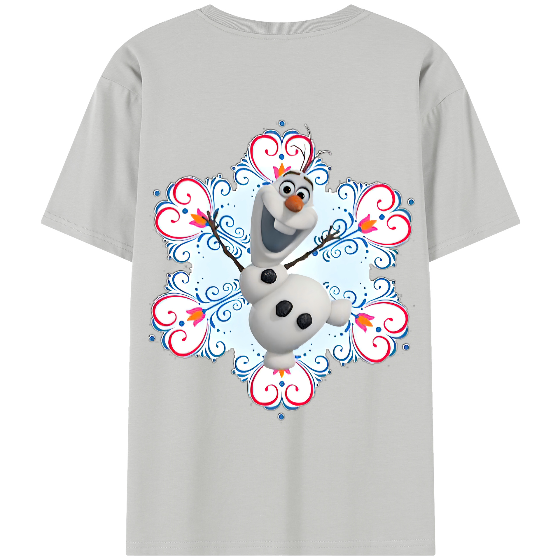（画像用） アナと雪の女王 アンナ エルサ Frozen Anna Elsa レディース半袖Tシャツ(バックプリント)