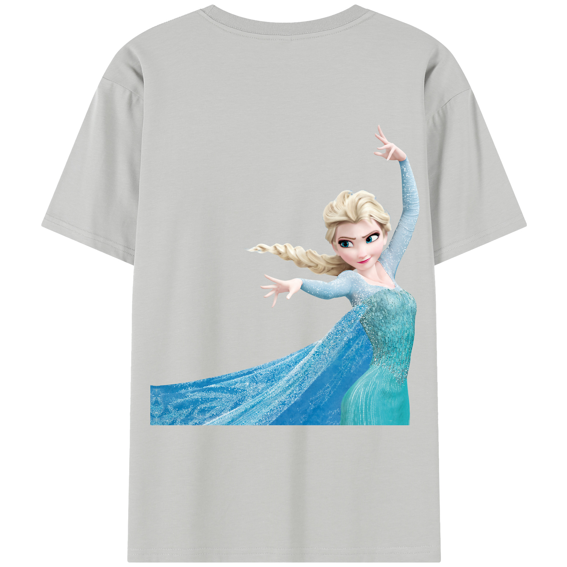 （画像用） アナと雪の女王 アンナ エルサ Frozen Anna Elsa レディース半袖Tシャツ(バックプリント)