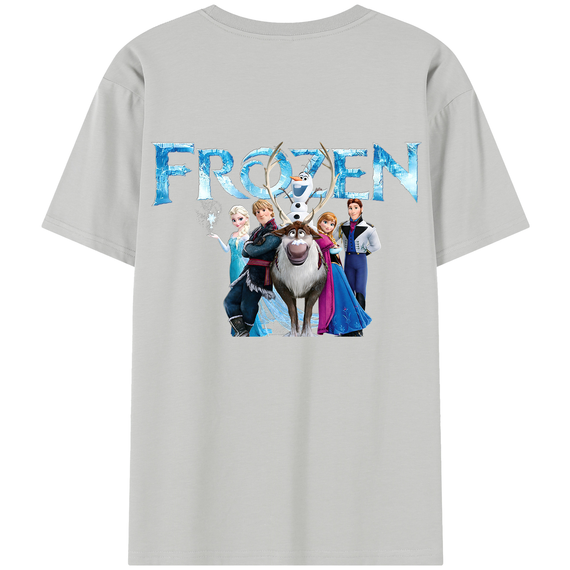 （画像用） アナと雪の女王 アンナ エルサ Frozen Anna Elsa レディース半袖Tシャツ(バックプリント)