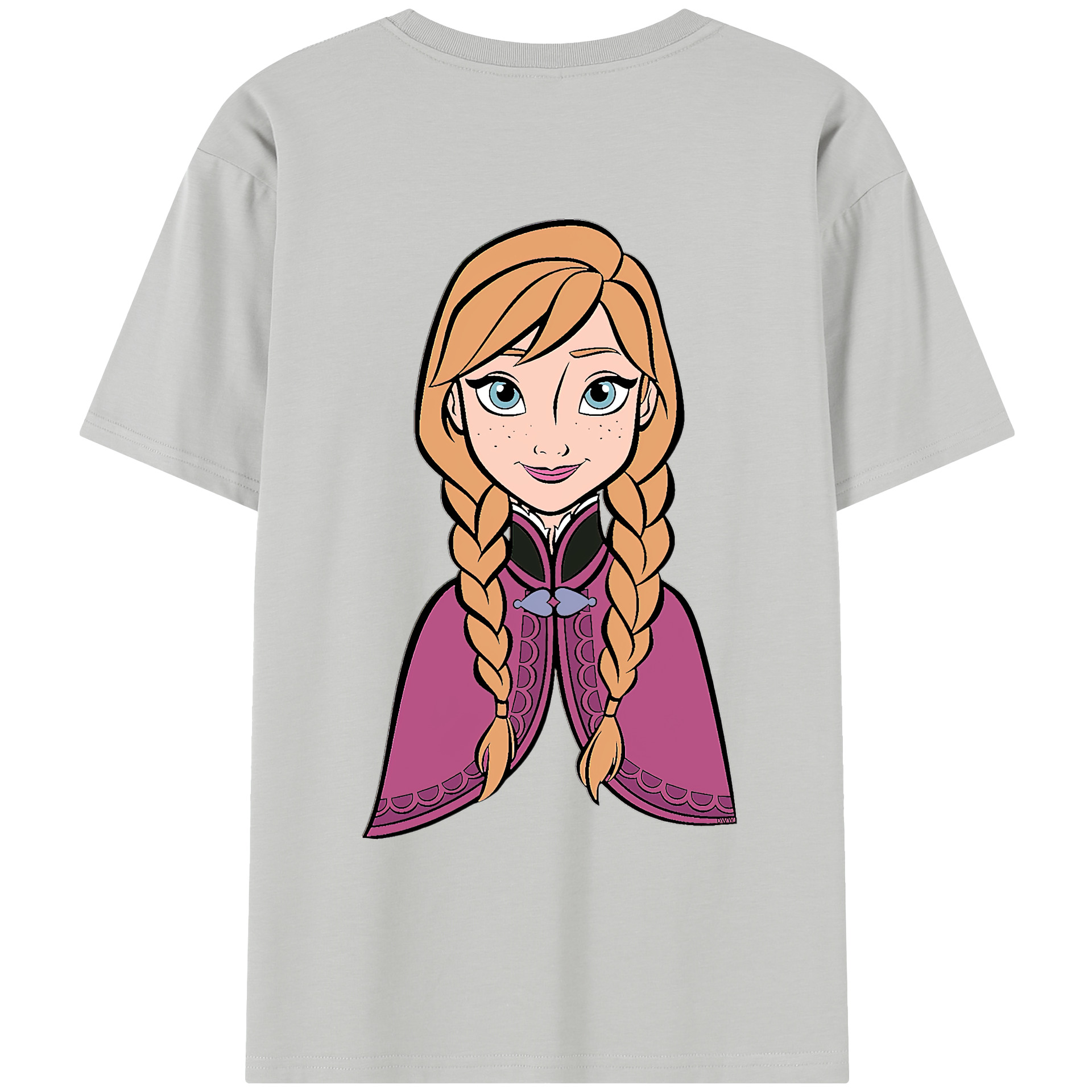 （画像用） アナと雪の女王 アンナ エルサ Frozen Anna Elsa レディース半袖Tシャツ(バックプリント)