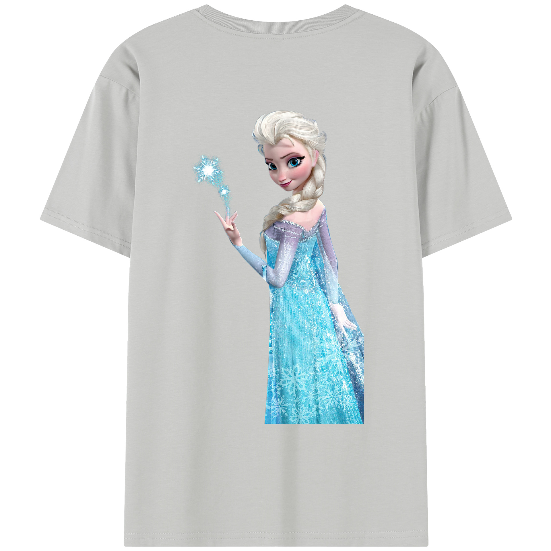 （画像用） アナと雪の女王 アンナ エルサ Frozen Anna Elsa レディース半袖Tシャツ(バックプリント)