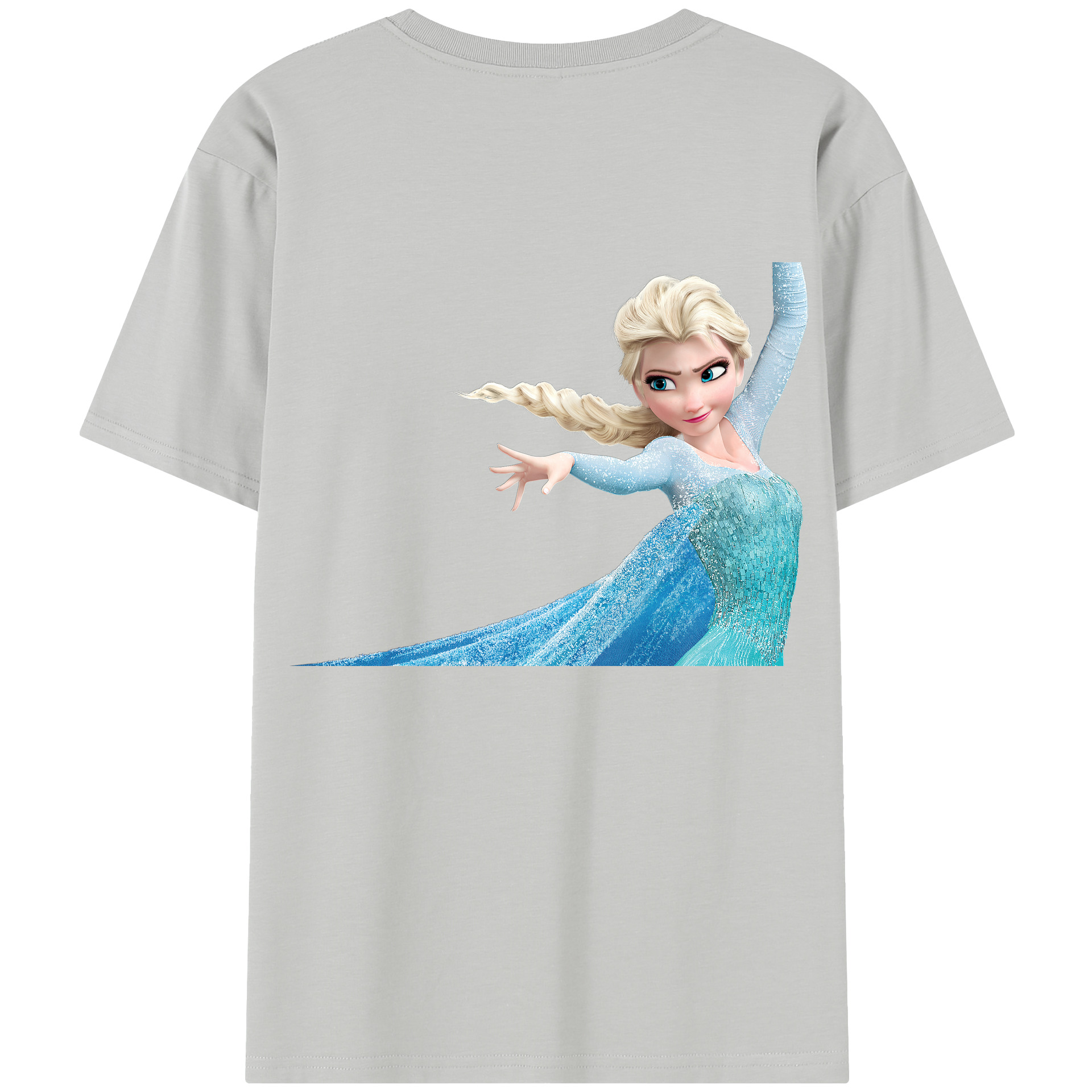 （画像用） アナと雪の女王 アンナ エルサ Frozen Anna Elsa レディース半袖Tシャツ(バックプリント)
