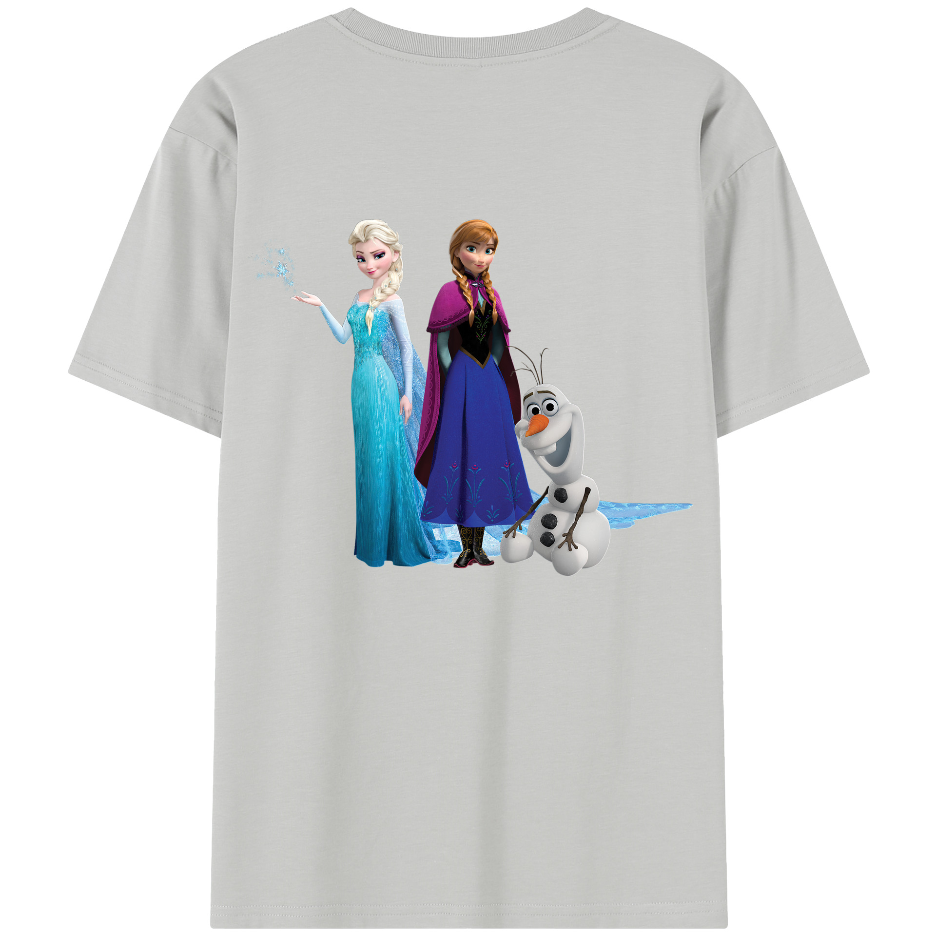 （画像用） アナと雪の女王 アンナ エルサ Frozen Anna Elsa レディース半袖Tシャツ(バックプリント)