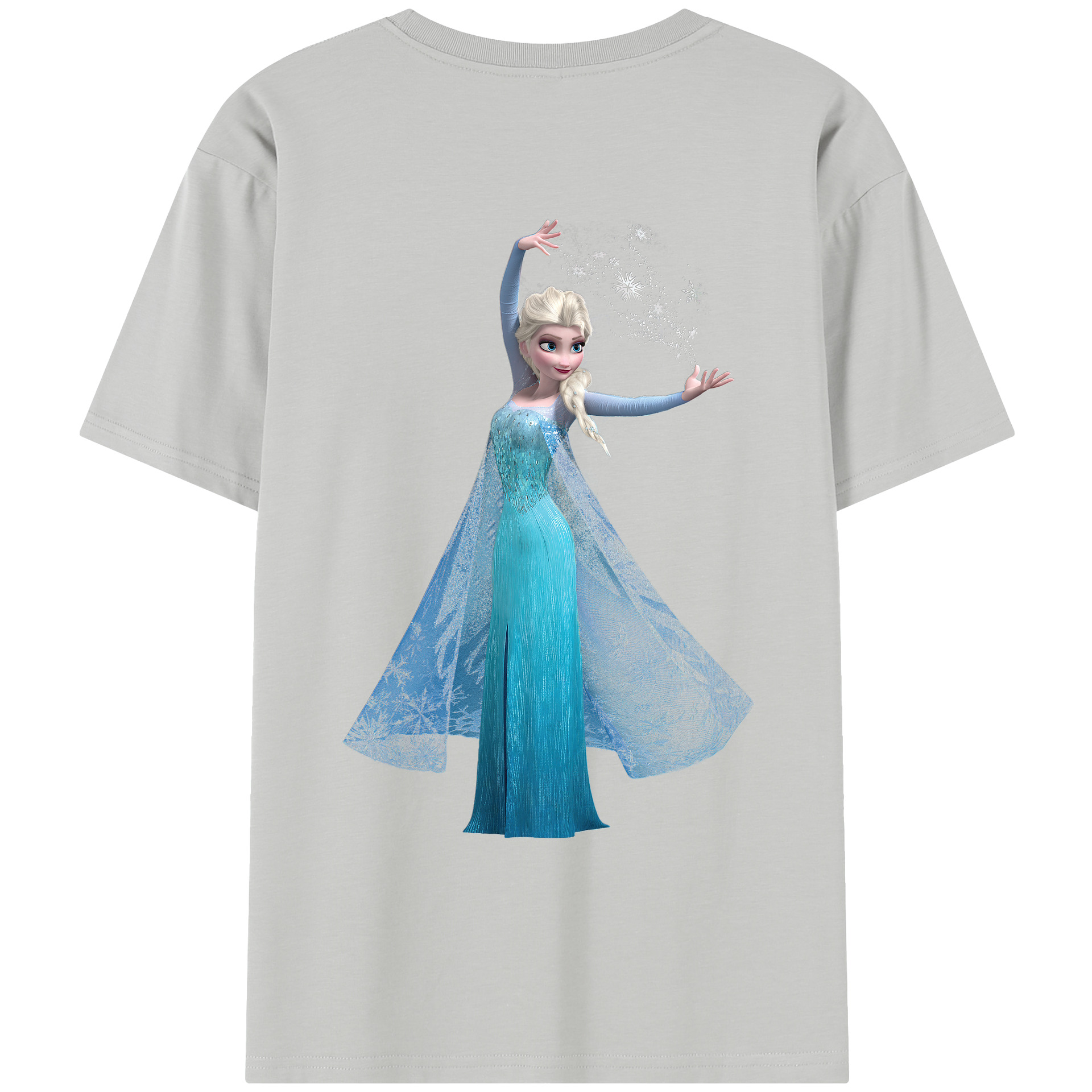 （画像用） アナと雪の女王 アンナ エルサ Frozen Anna Elsa レディース半袖Tシャツ(バックプリント)