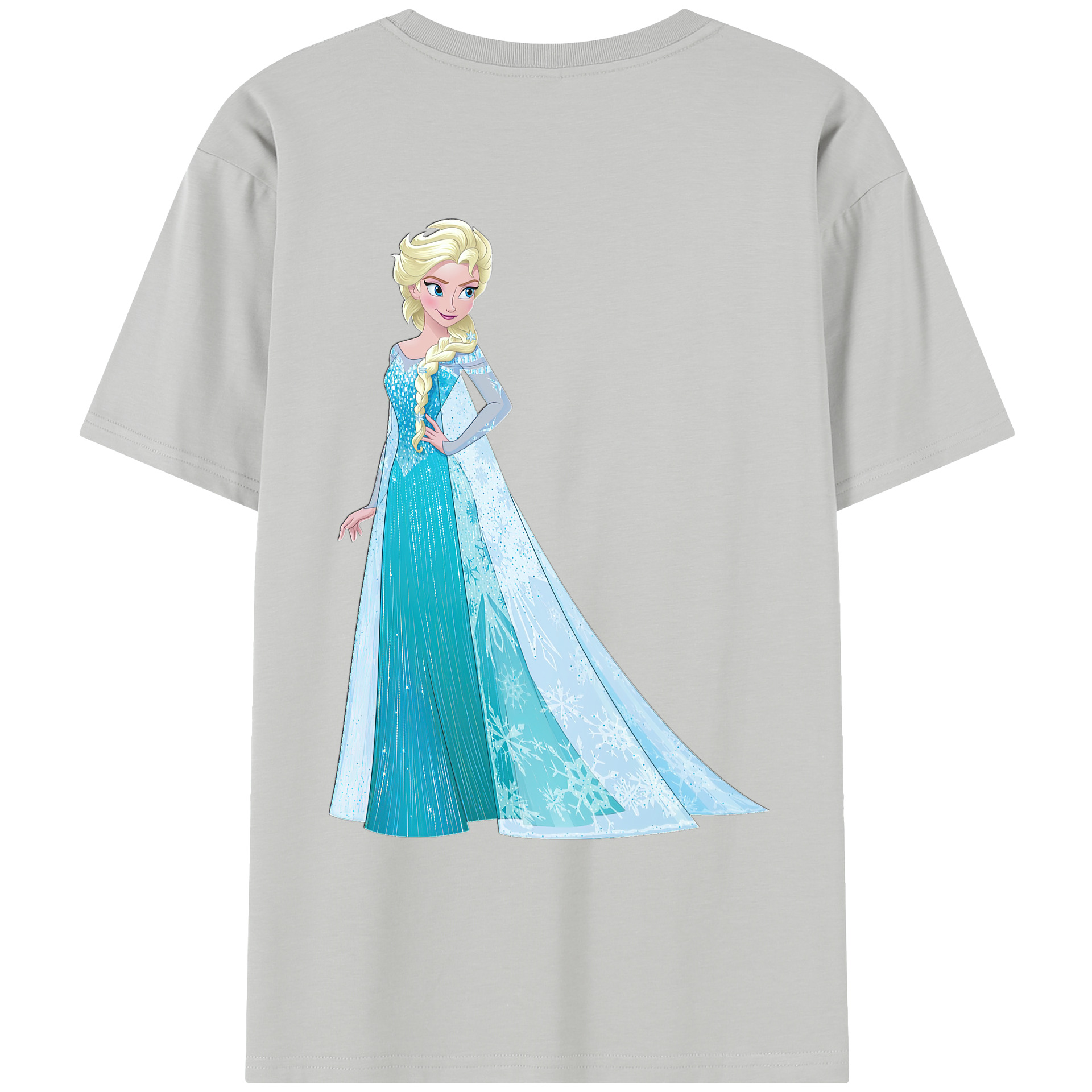 （画像用） アナと雪の女王 アンナ エルサ Frozen Anna Elsa レディース半袖Tシャツ(バックプリント)