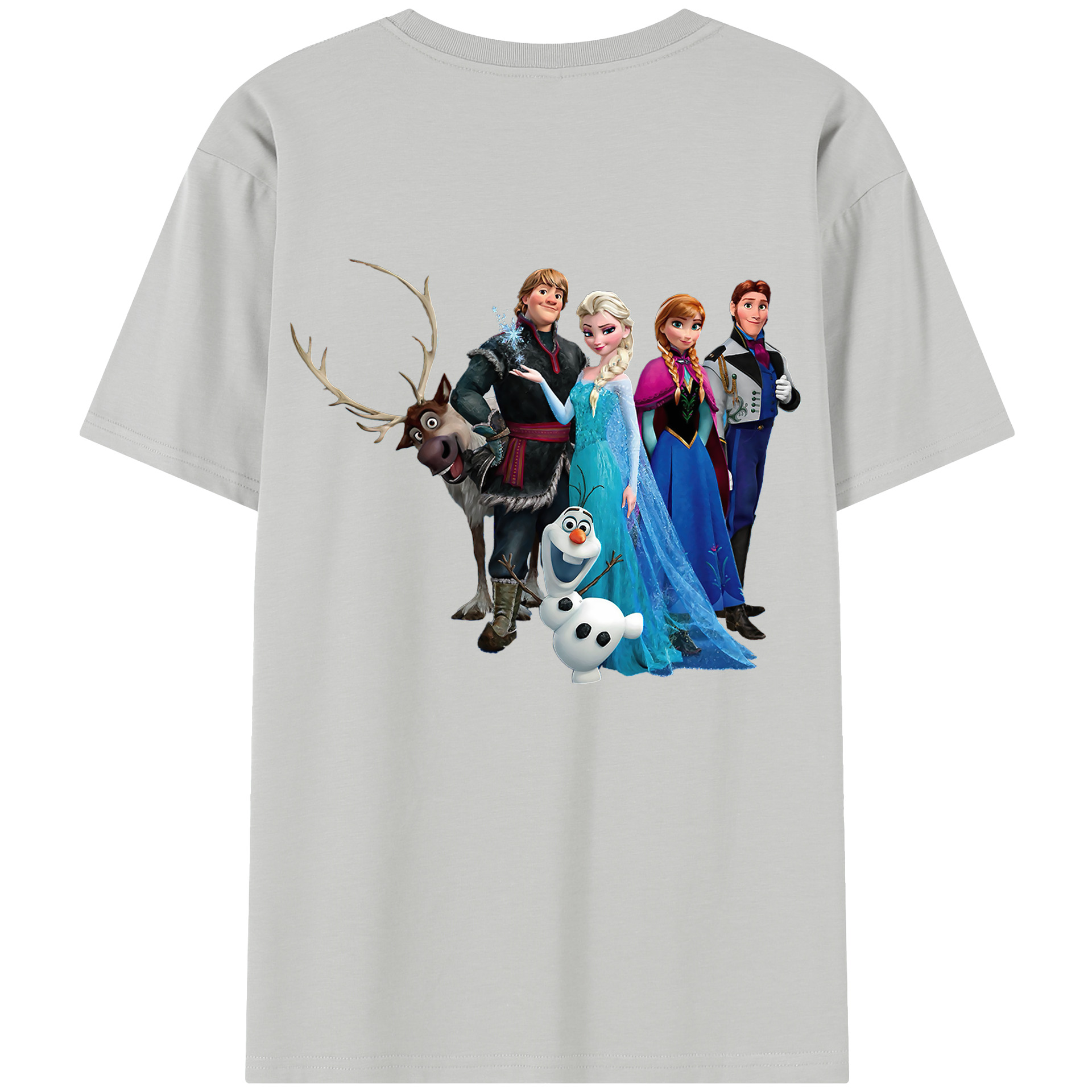 （画像用） アナと雪の女王 アンナ エルサ Frozen Anna Elsa レディース半袖Tシャツ(バックプリント)