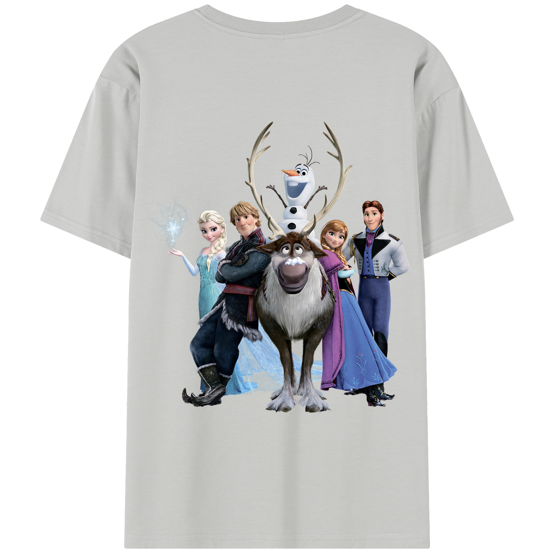 （画像用） アナと雪の女王 アンナ エルサ Frozen Anna Elsa レディース半袖Tシャツ(バックプリント)
