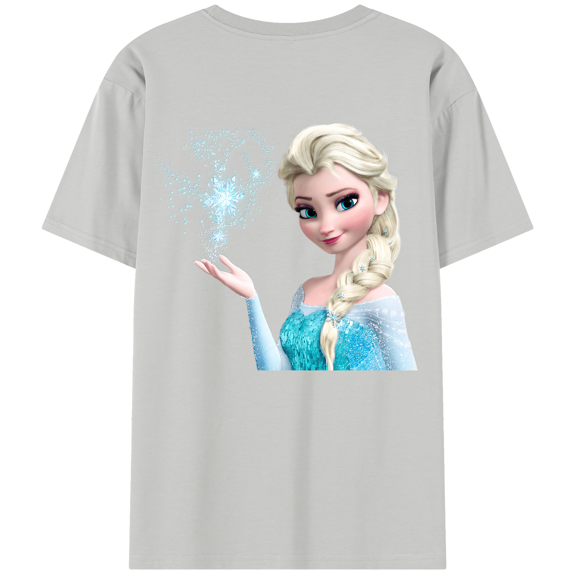 （画像用） アナと雪の女王 アンナ エルサ Frozen Anna Elsa レディース半袖Tシャツ(バックプリント)
