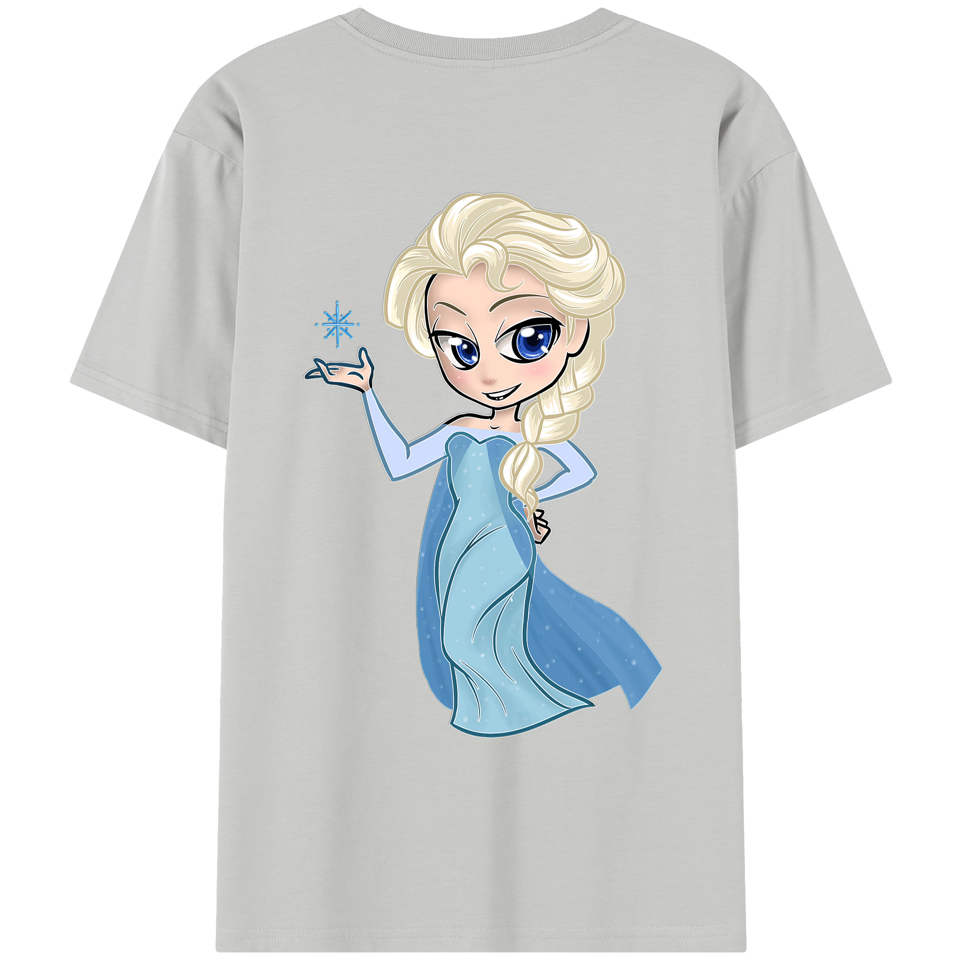 （画像用） アナと雪の女王 アンナ エルサ Frozen Anna Elsa レディース半袖Tシャツ(バックプリント)