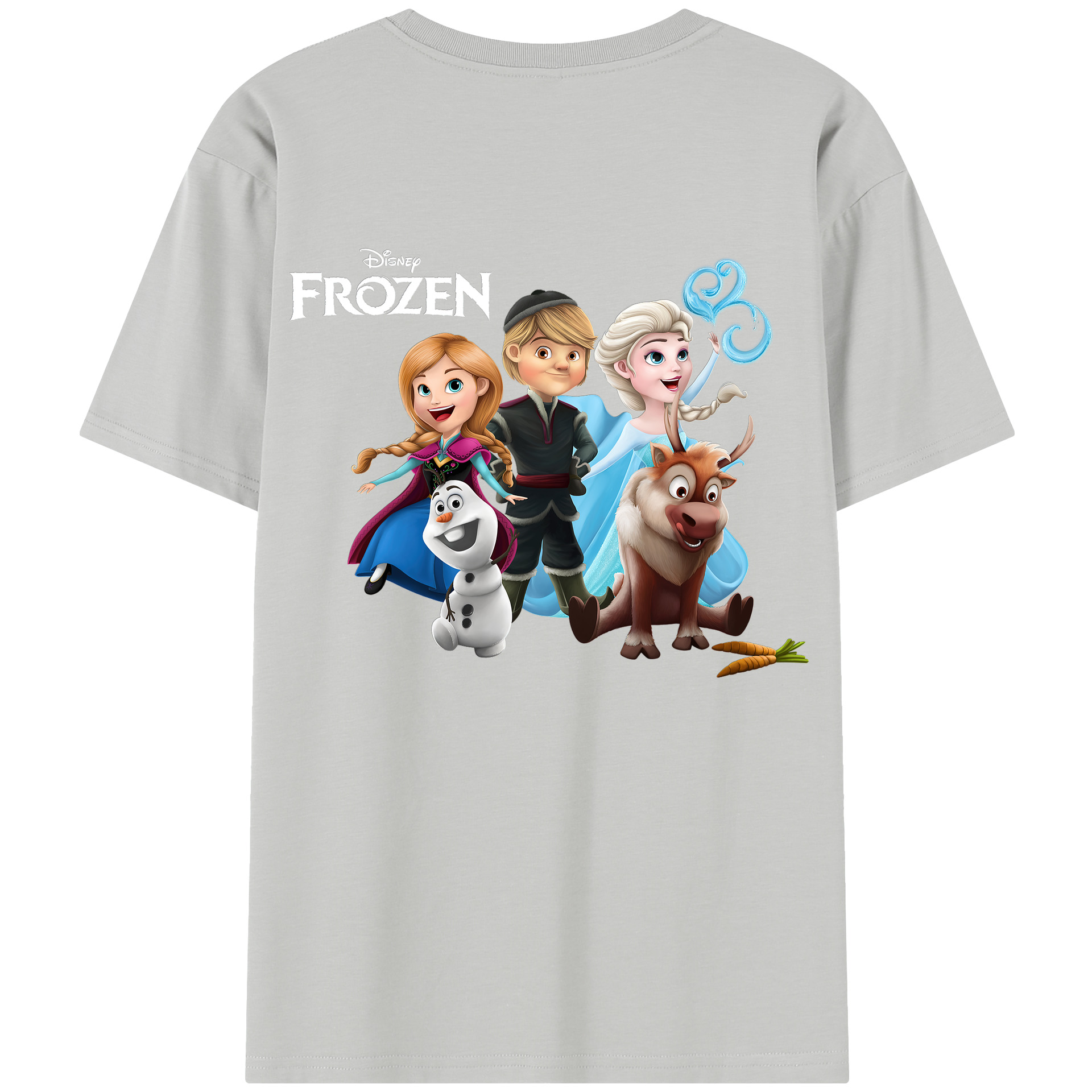（画像用） アナと雪の女王 アンナ エルサ Frozen Anna Elsa レディース半袖Tシャツ(バックプリント)