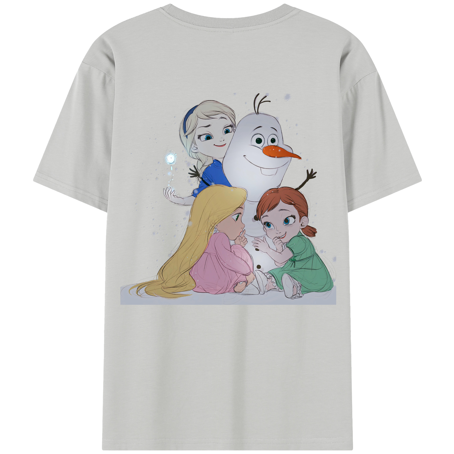 （画像用） アナと雪の女王 アンナ エルサ Frozen Anna Elsa レディース半袖Tシャツ(バックプリント)