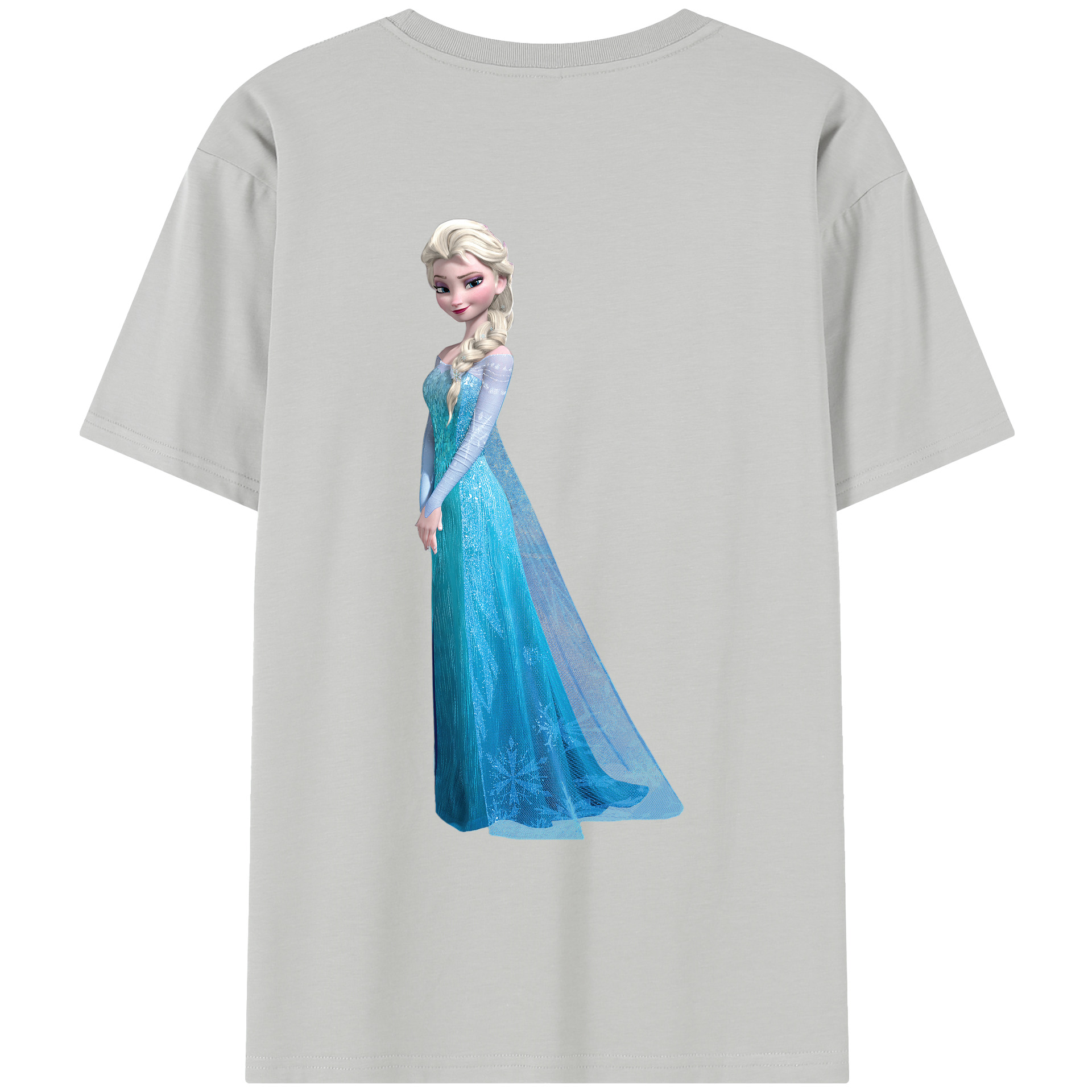 （画像用） アナと雪の女王 アンナ エルサ Frozen Anna Elsa レディース半袖Tシャツ(バックプリント)