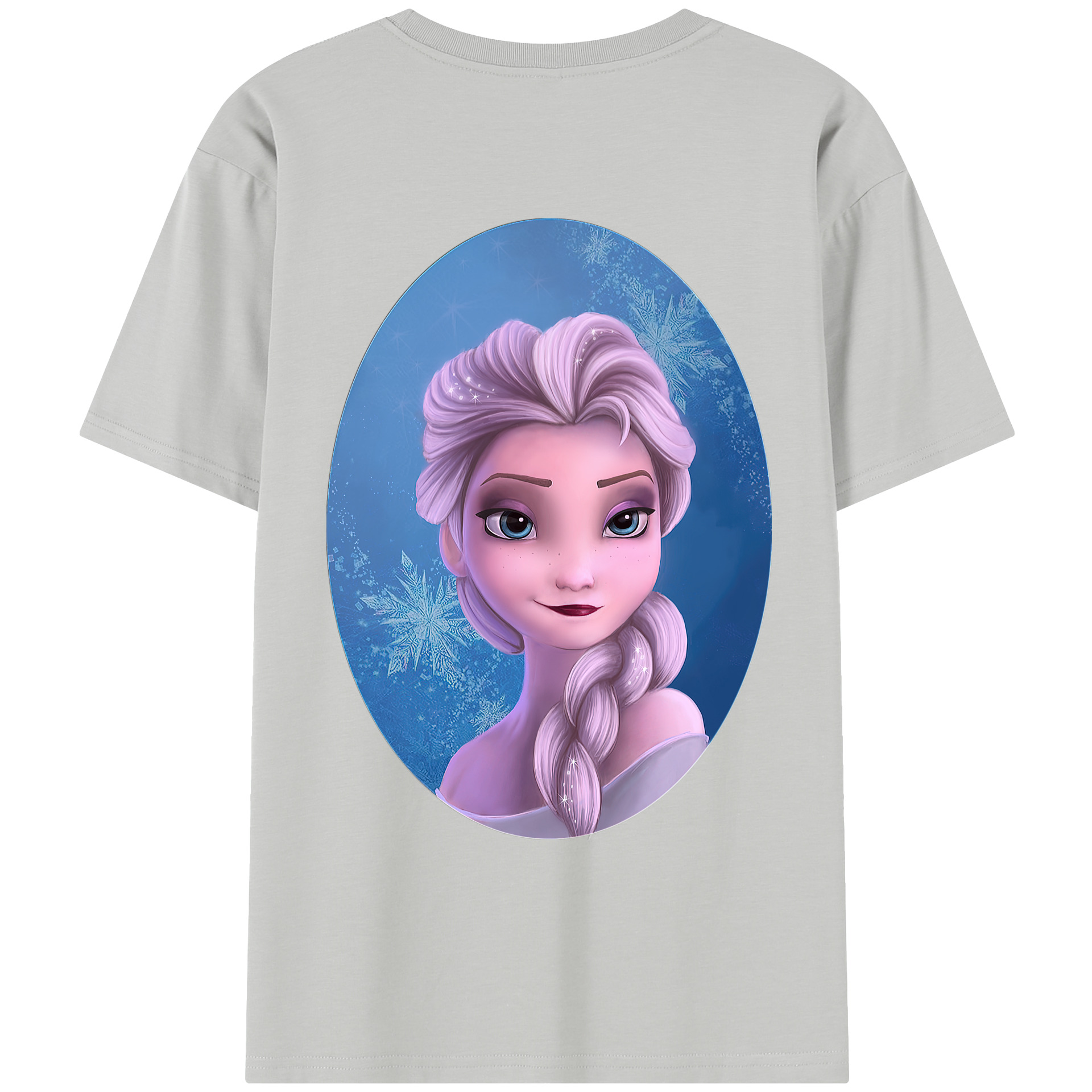（画像用） アナと雪の女王 アンナ エルサ Frozen Anna Elsa レディース半袖Tシャツ(バックプリント)