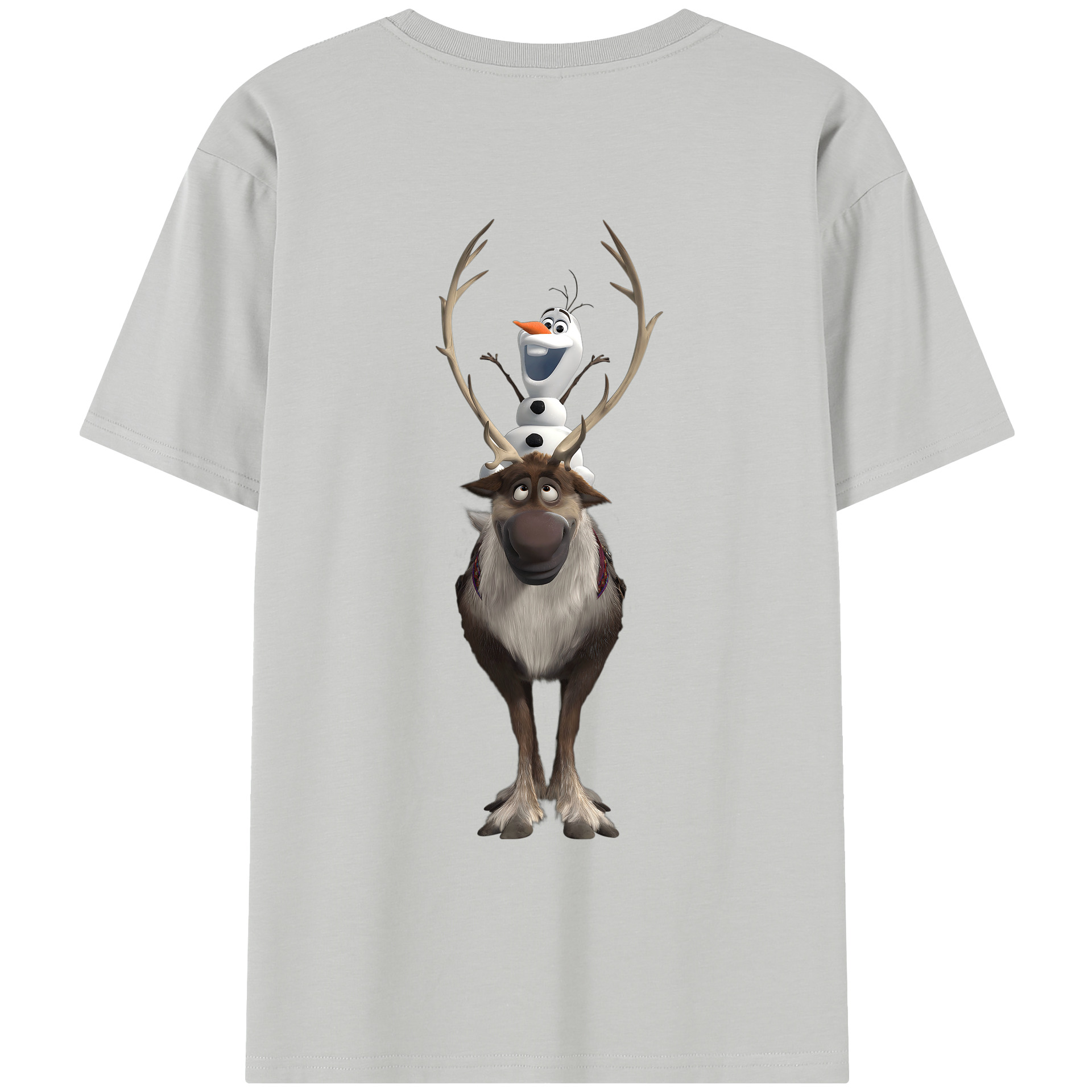 （画像用） アナと雪の女王 アンナ エルサ Frozen Anna Elsa レディース半袖Tシャツ(バックプリント)
