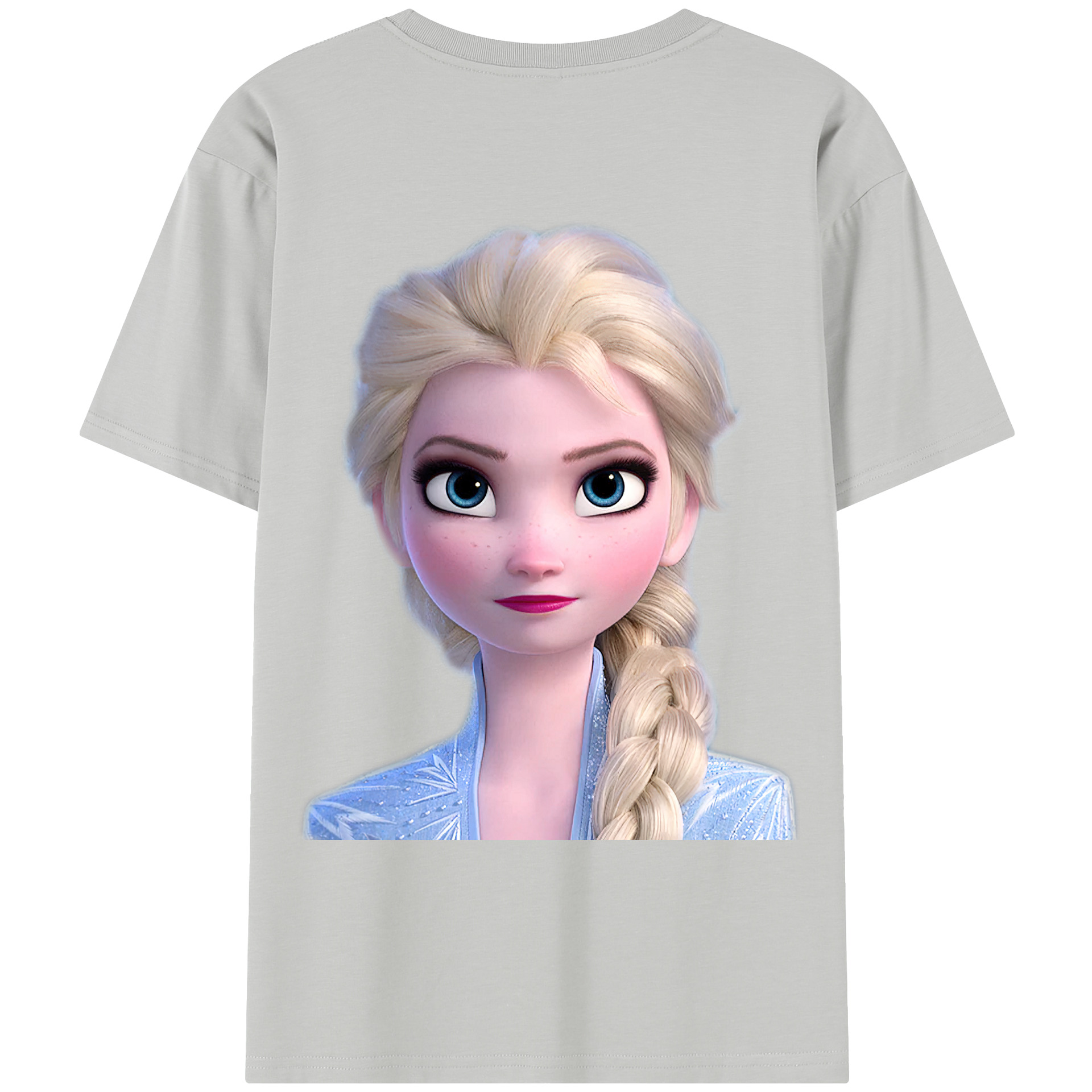 （画像用） アナと雪の女王 アンナ エルサ Frozen Anna Elsa レディース半袖Tシャツ(バックプリント)