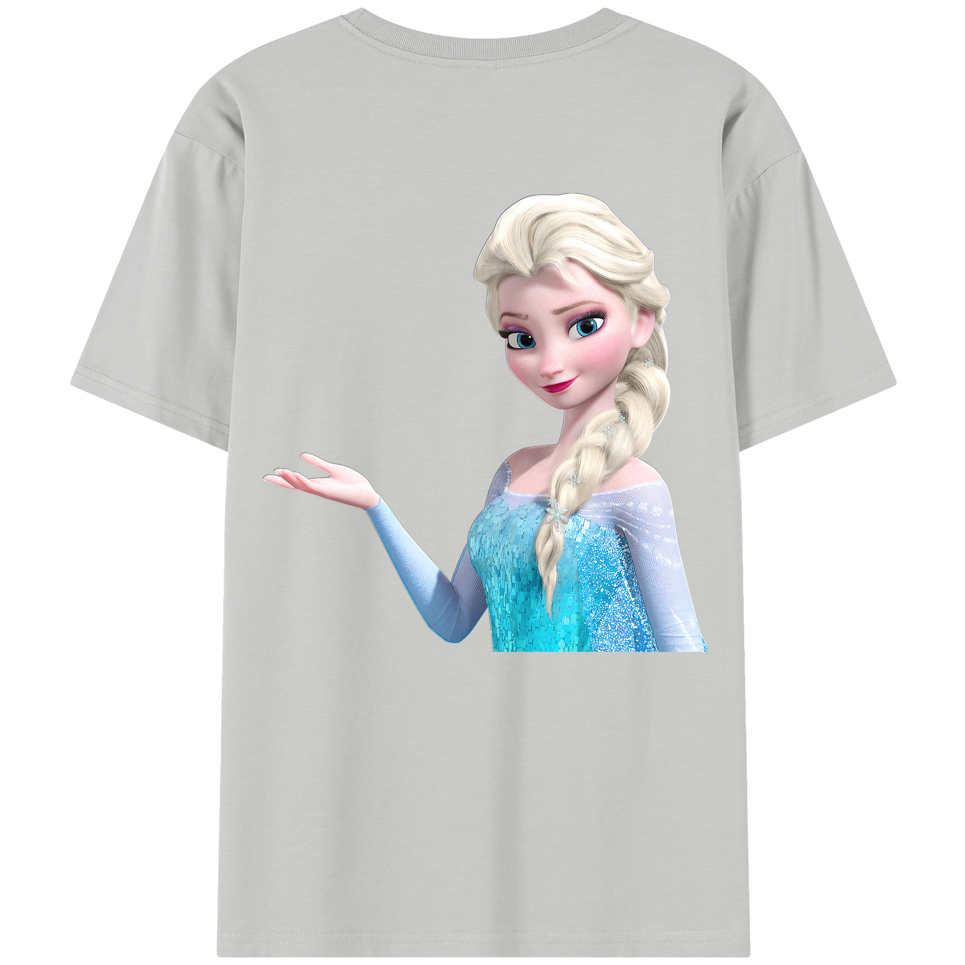 （画像用） アナと雪の女王 アンナ エルサ Frozen Anna Elsa レディース半袖Tシャツ(バックプリント)