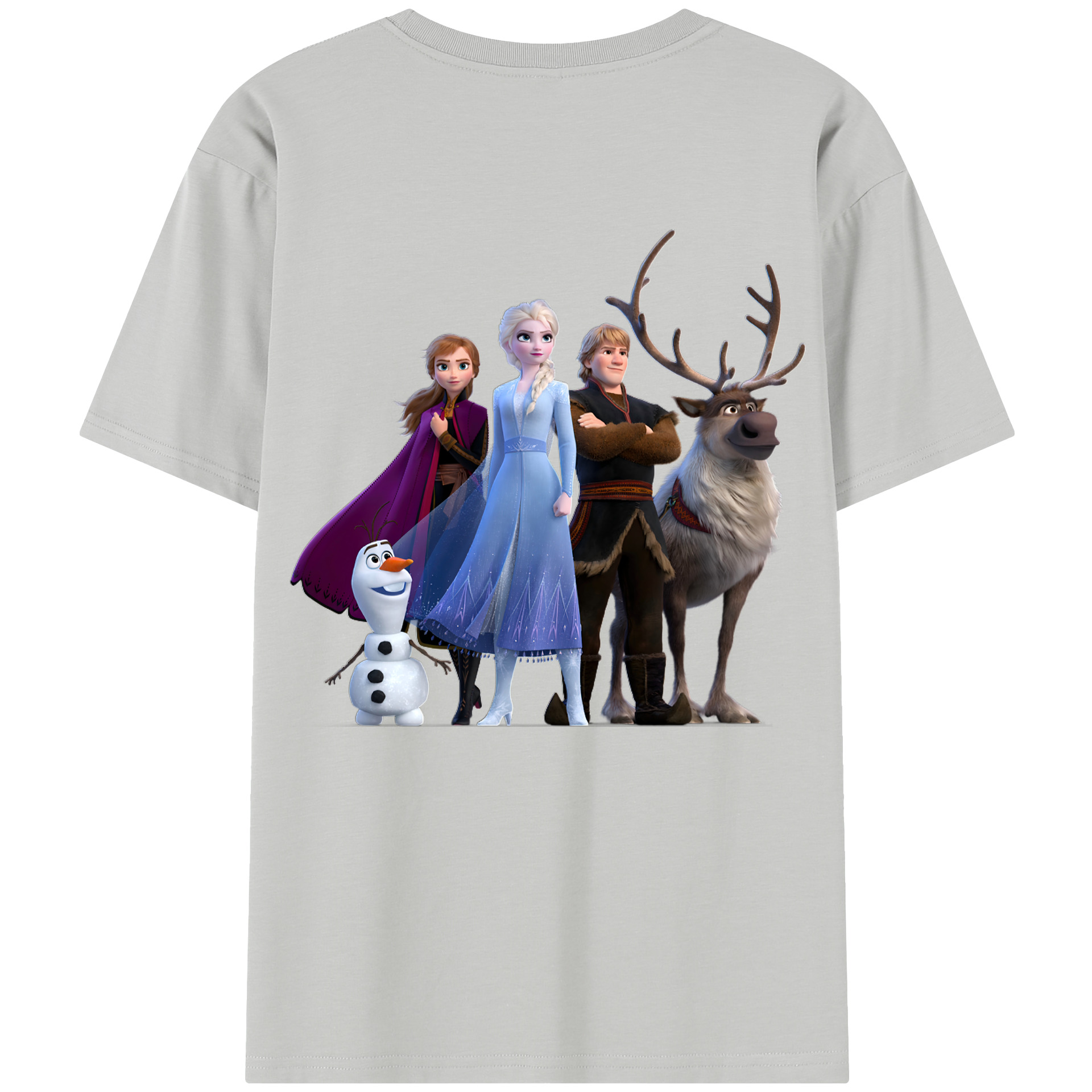 （画像用） アナと雪の女王 アンナ エルサ Frozen Anna Elsa レディース半袖Tシャツ(バックプリント)