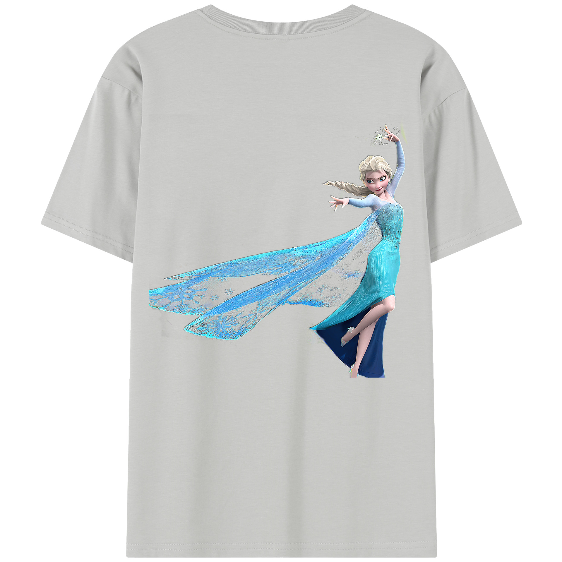 （画像用） アナと雪の女王 アンナ エルサ Frozen Anna Elsa レディース半袖Tシャツ(バックプリント)
