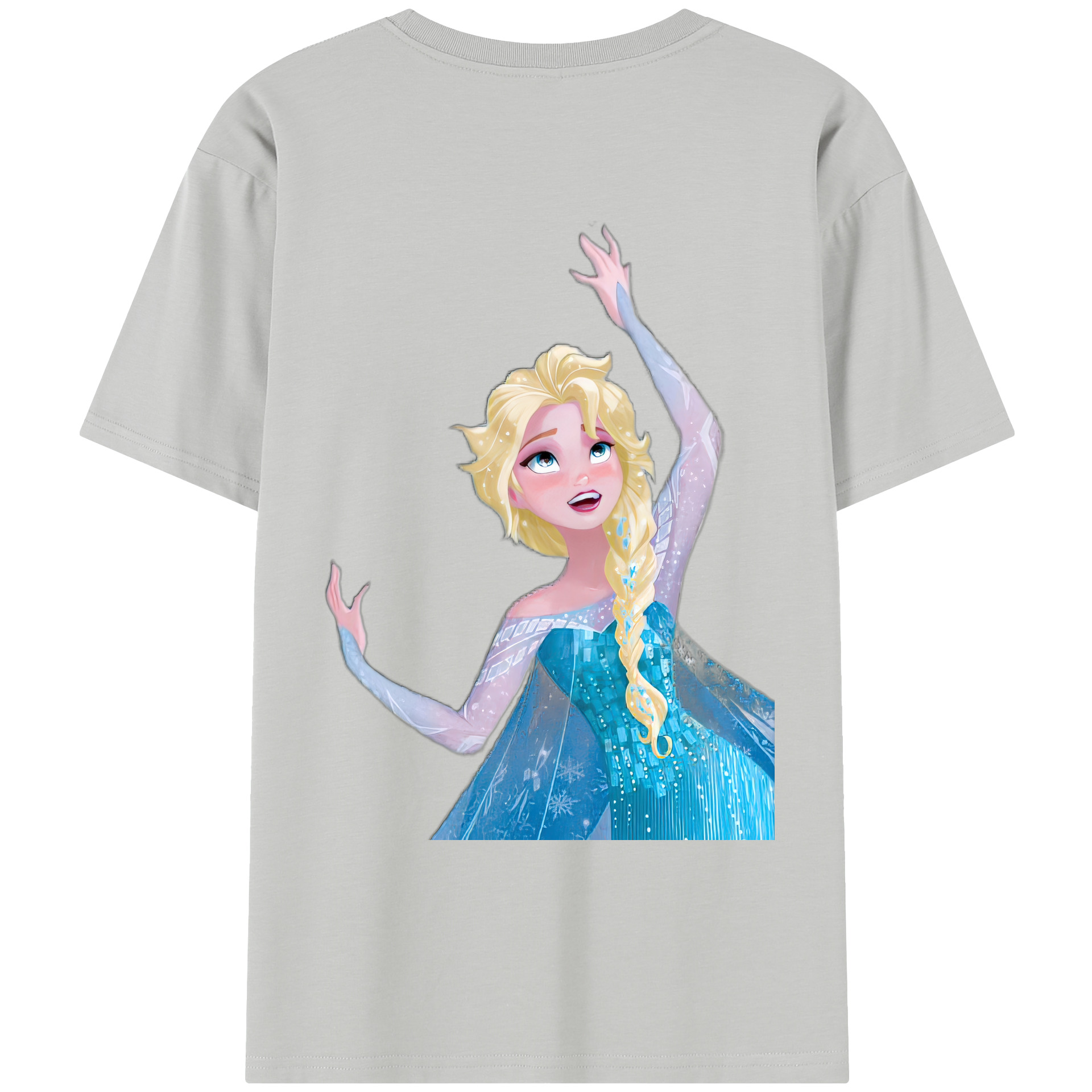 （画像用） アナと雪の女王 アンナ エルサ Frozen Anna Elsa レディース半袖Tシャツ(バックプリント)