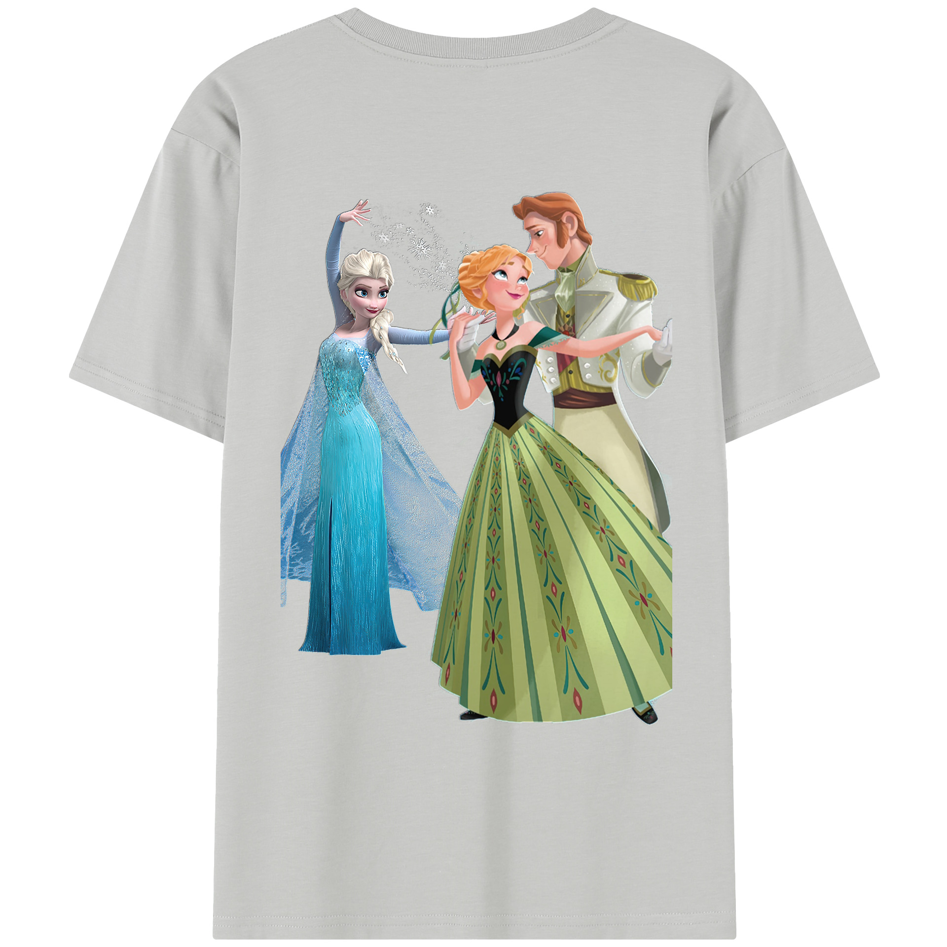 （画像用） アナと雪の女王 アンナ エルサ Frozen Anna Elsa レディース半袖Tシャツ(バックプリント)