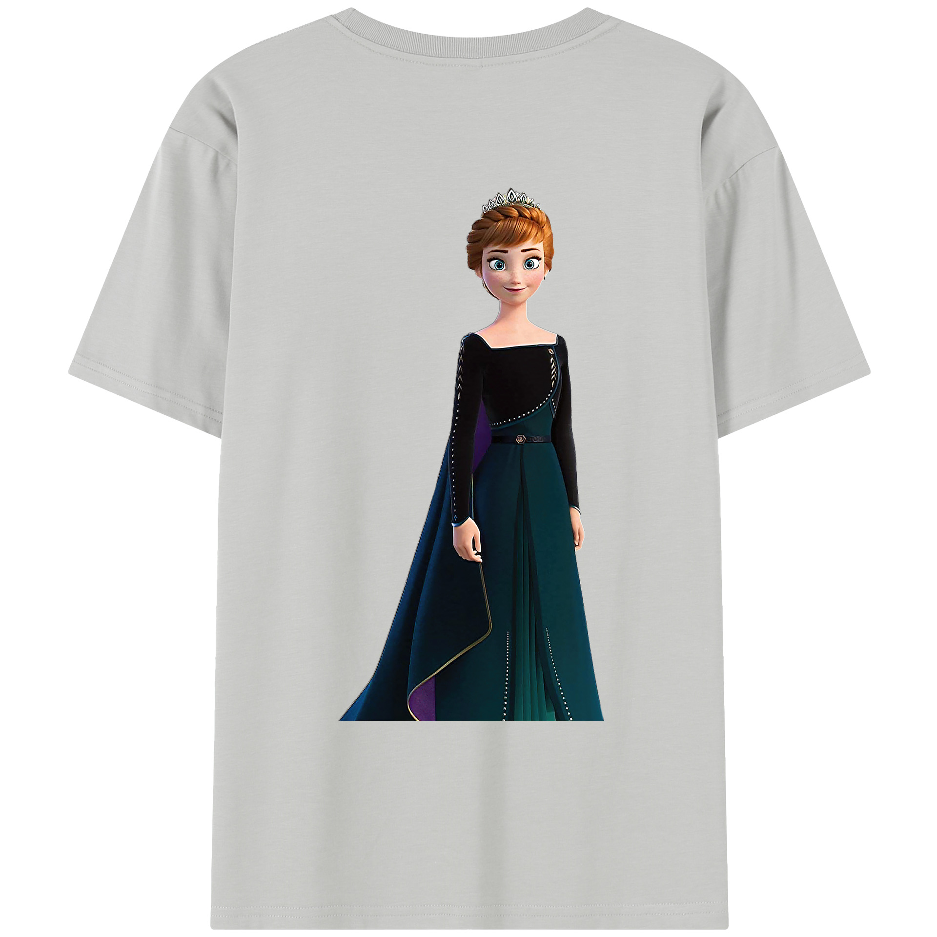 （画像用） アナと雪の女王 アンナ エルサ Frozen Anna Elsa レディース半袖Tシャツ(バックプリント)