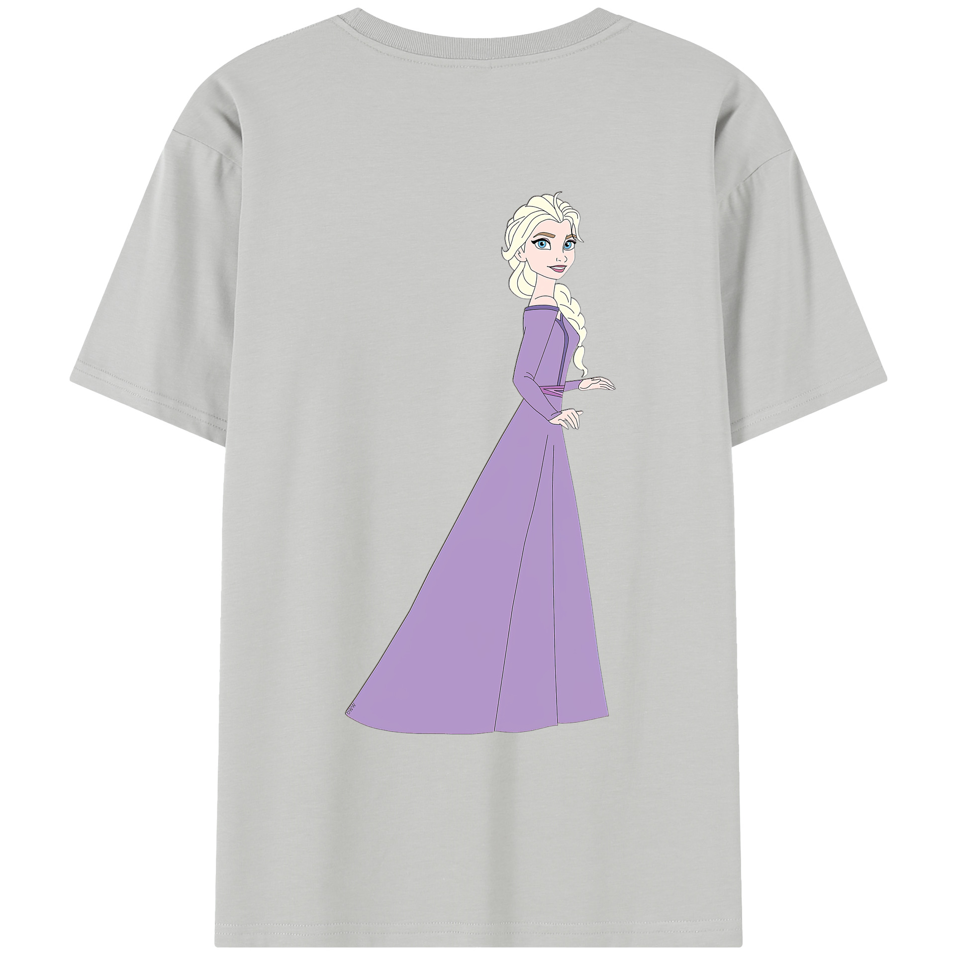 （画像用） アナと雪の女王 アンナ エルサ Frozen Anna Elsa レディース半袖Tシャツ(バックプリント)