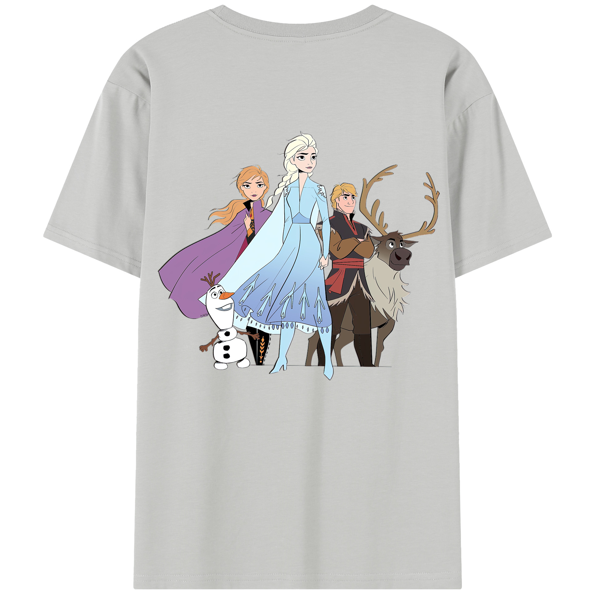 （画像用） アナと雪の女王 アンナ エルサ Frozen Anna Elsa レディース半袖Tシャツ(バックプリント)