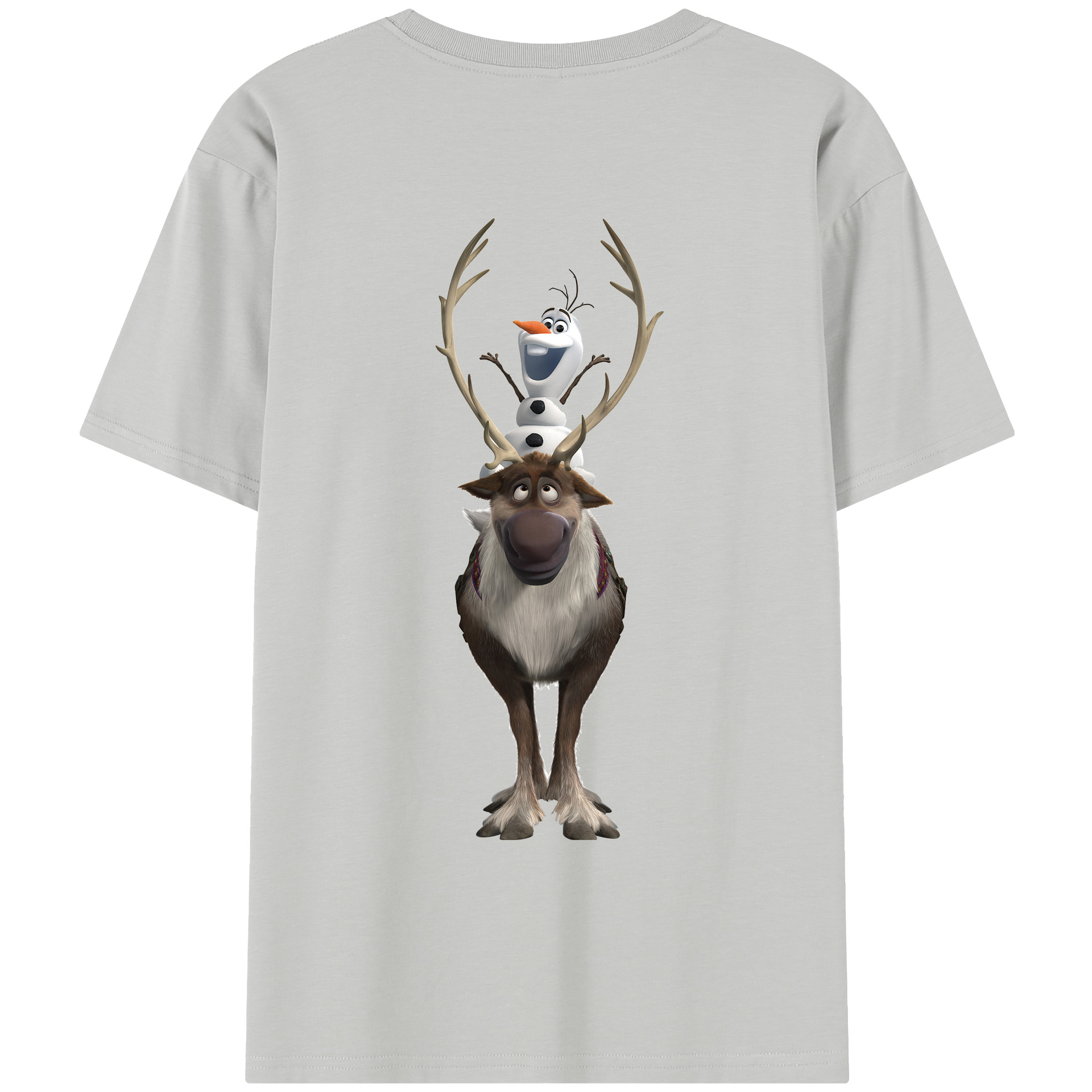 （画像用） アナと雪の女王 アンナ エルサ Frozen Anna Elsa レディース半袖Tシャツ(バックプリント)