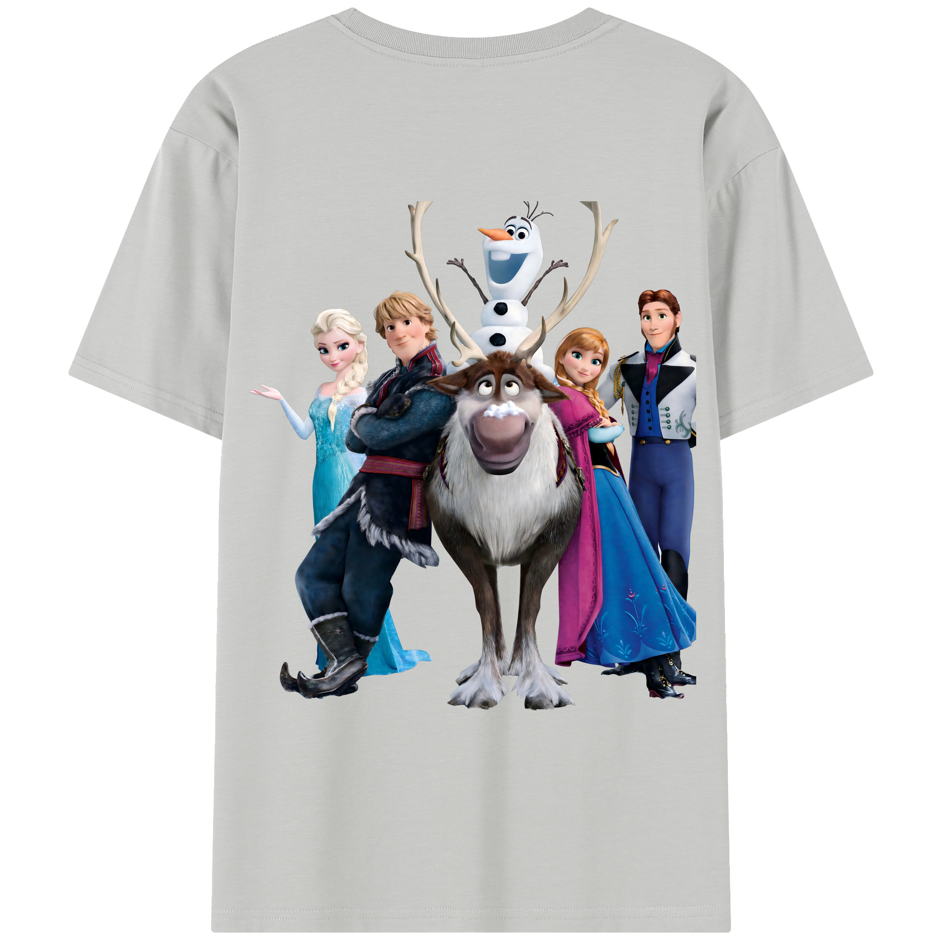 （画像用） アナと雪の女王 アンナ エルサ Frozen Anna Elsa レディース半袖Tシャツ(バックプリント)
