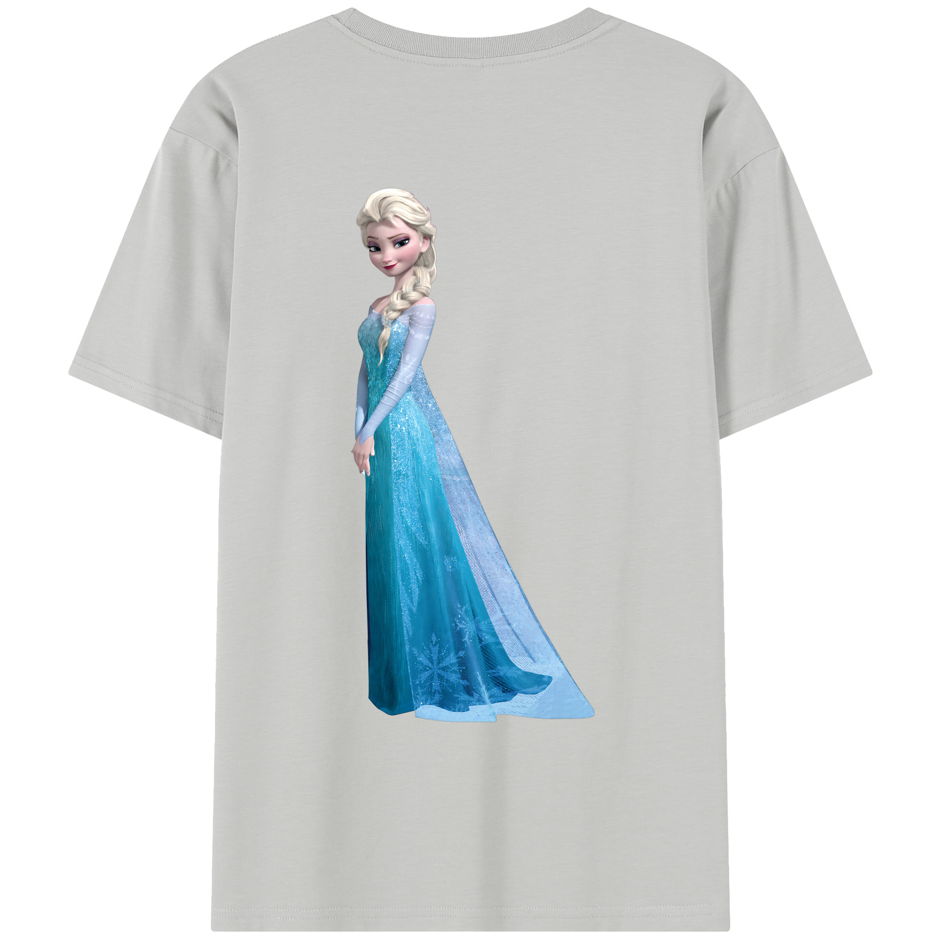 （画像用） アナと雪の女王 アンナ エルサ Frozen Anna Elsa レディース半袖Tシャツ(バックプリント)