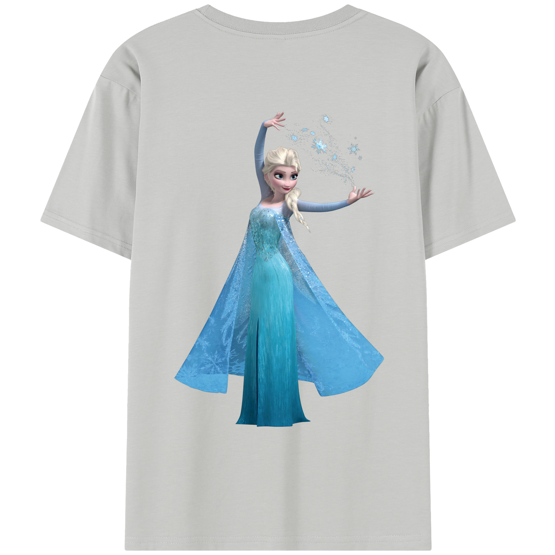 （画像用） アナと雪の女王 アンナ エルサ Frozen Anna Elsa レディース半袖Tシャツ(バックプリント)