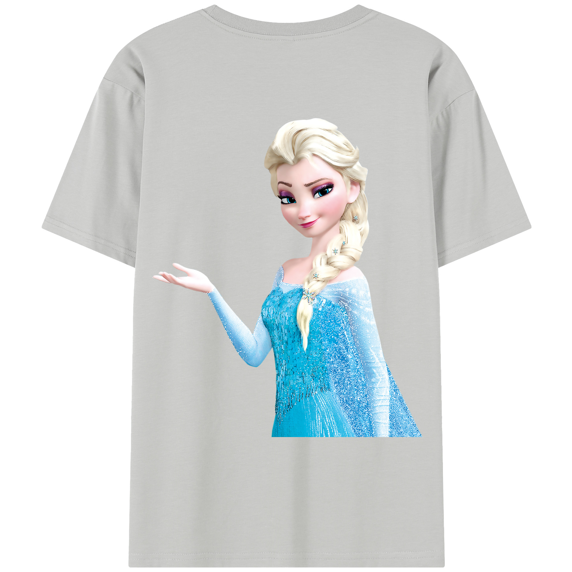 （画像用） アナと雪の女王 アンナ エルサ Frozen Anna Elsa レディース半袖Tシャツ(バックプリント)