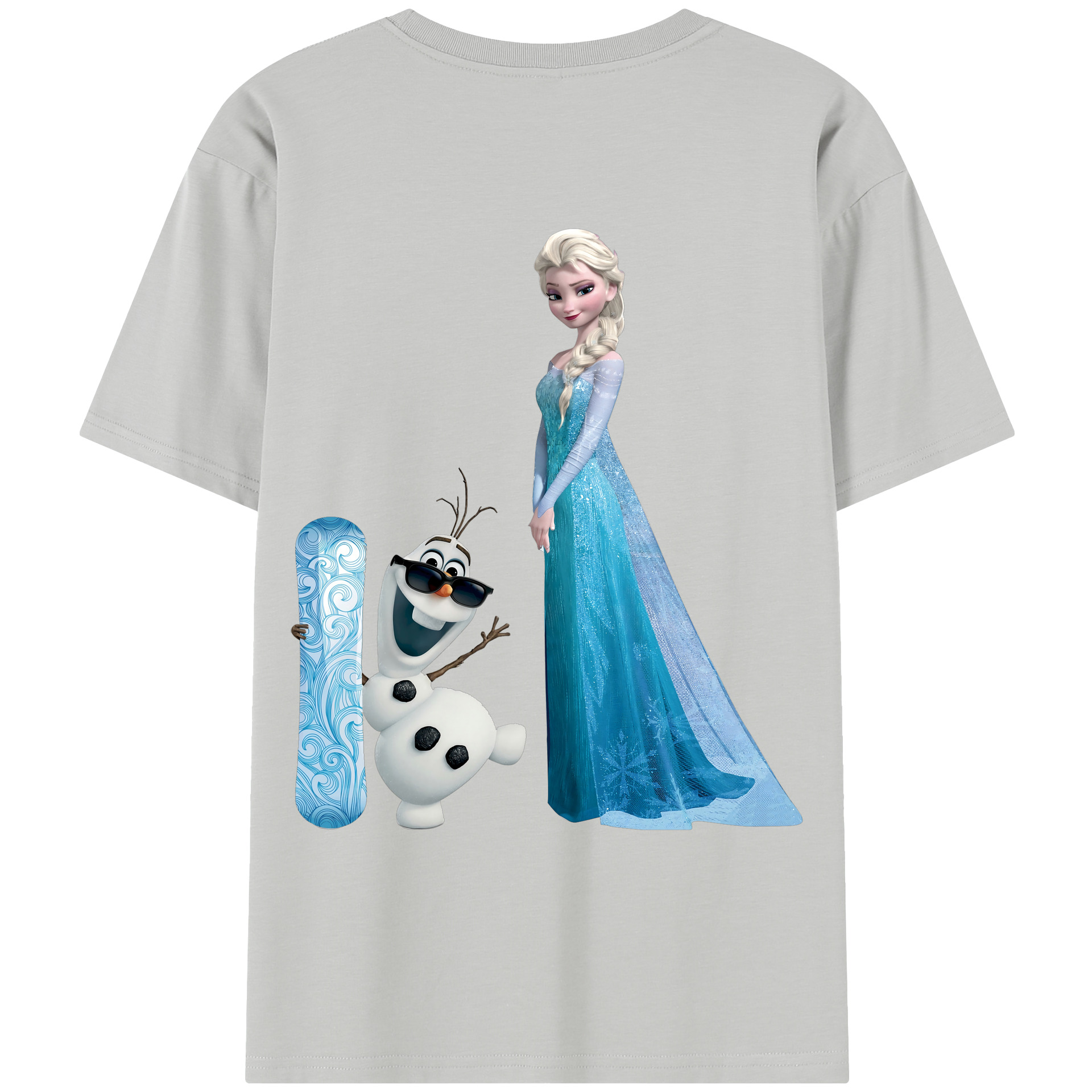 （画像用） アナと雪の女王 アンナ エルサ Frozen Anna Elsa レディース半袖Tシャツ(バックプリント)