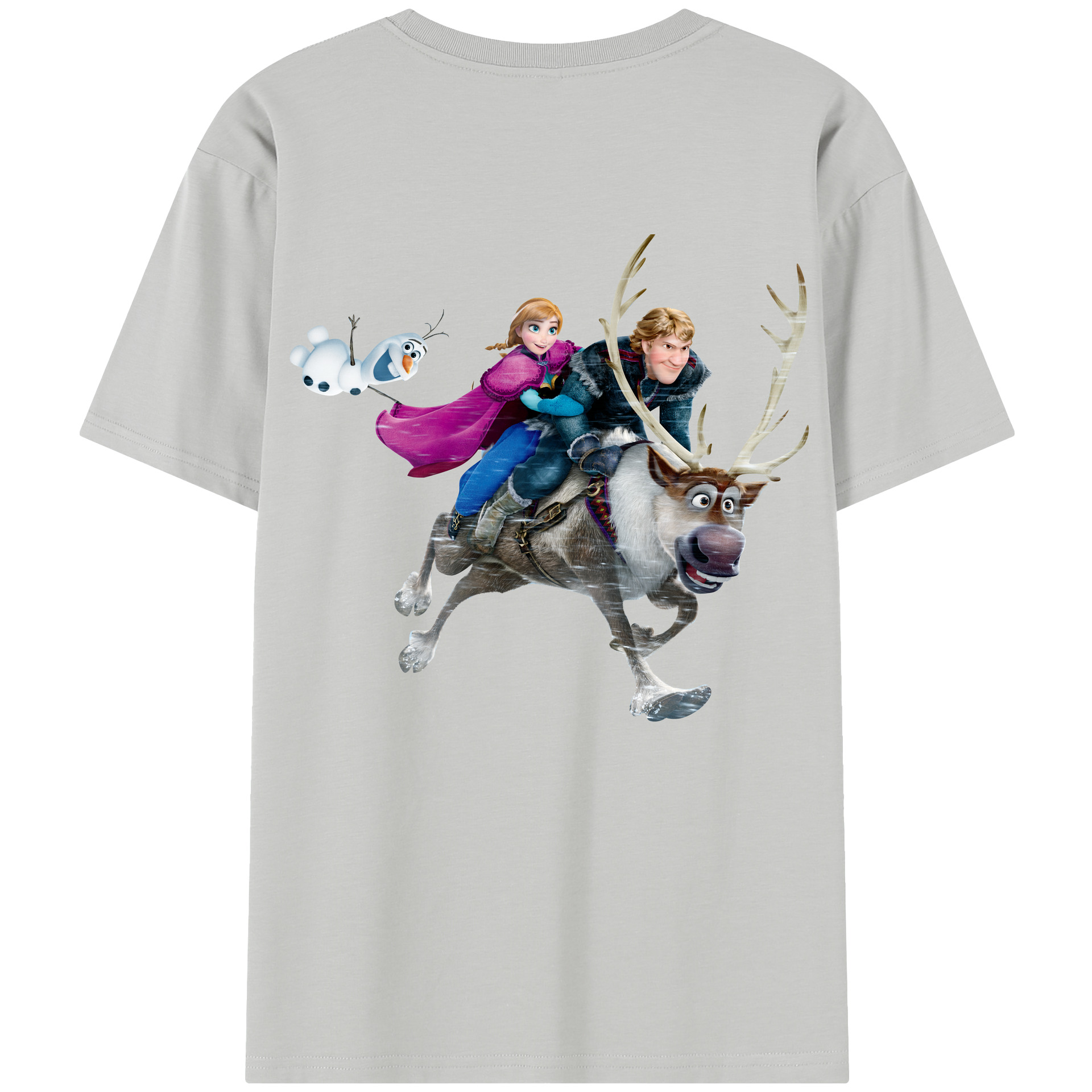 （画像用） アナと雪の女王 アンナ エルサ Frozen Anna Elsa レディース半袖Tシャツ(バックプリント)