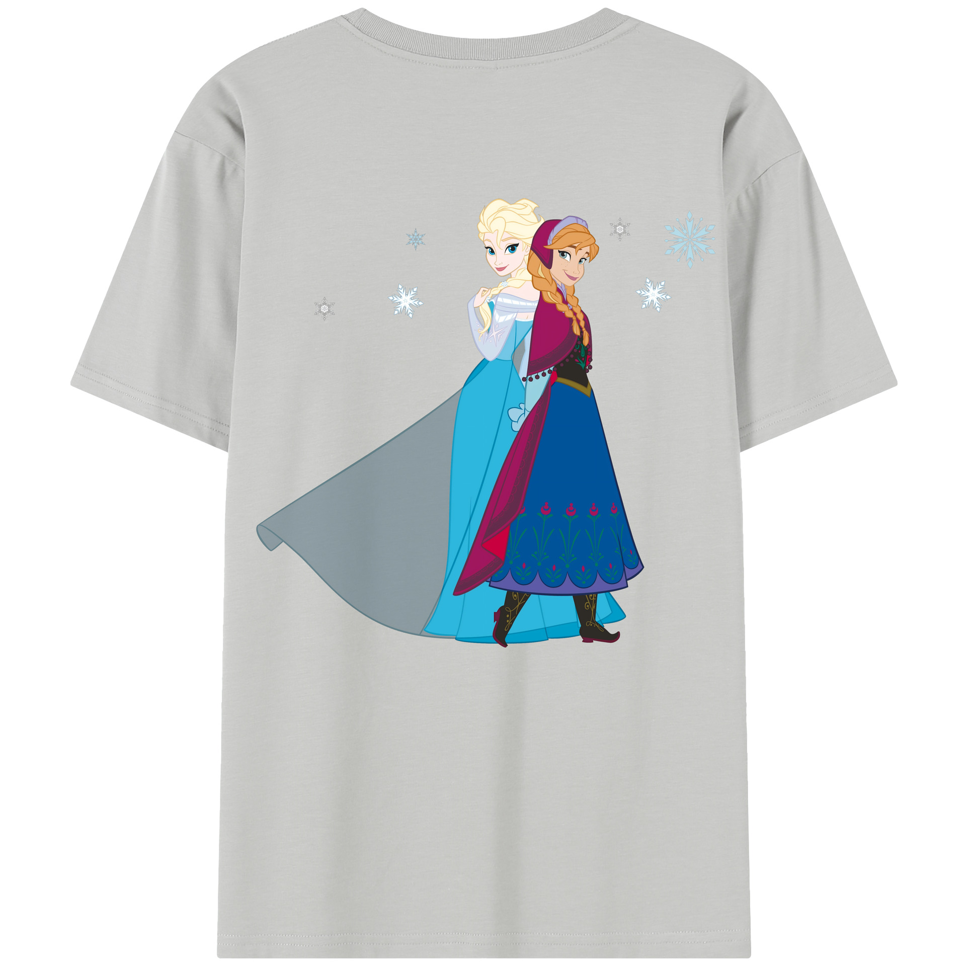 （画像用） アナと雪の女王 アンナ エルサ Frozen Anna Elsa レディース半袖Tシャツ(バックプリント)