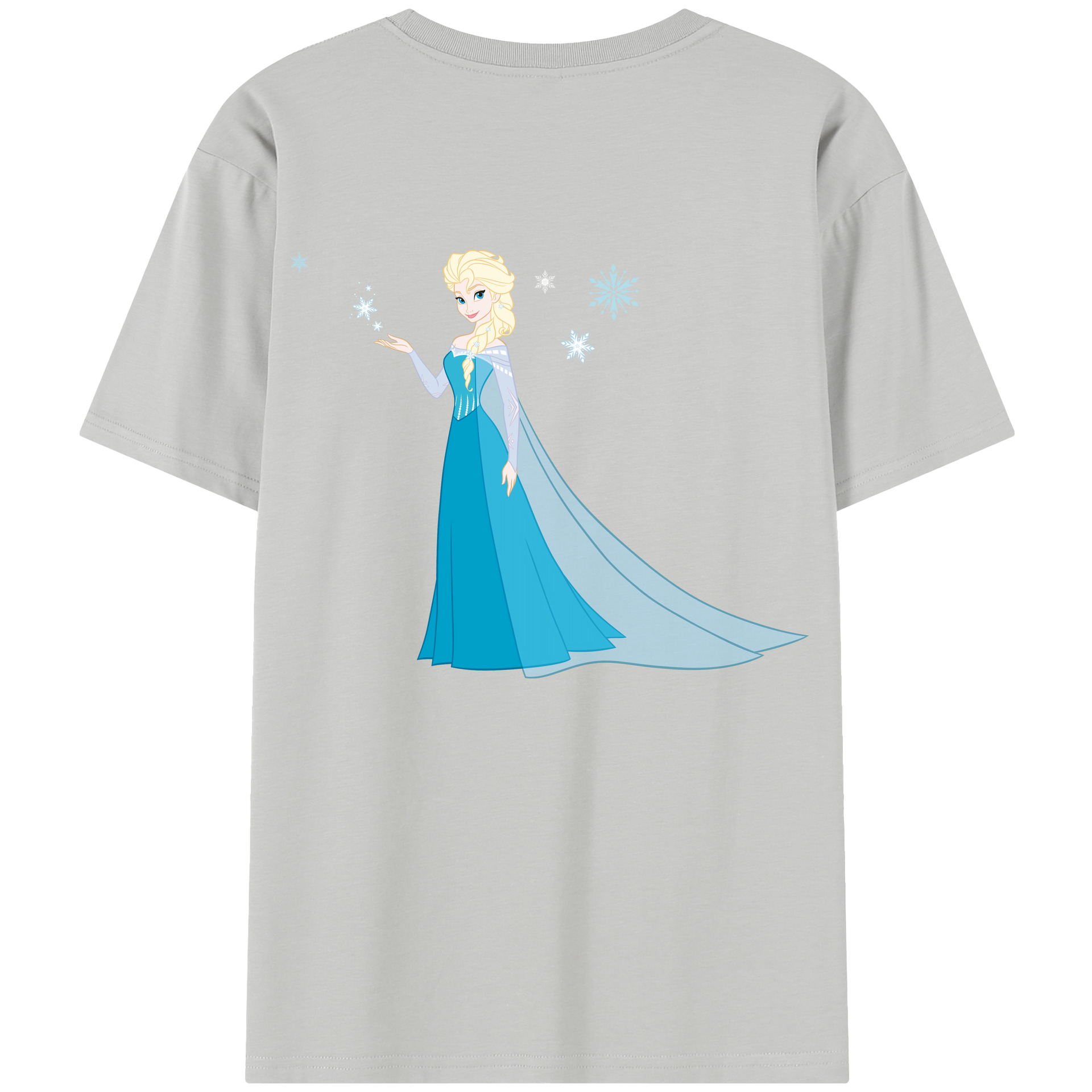 （画像用） アナと雪の女王 アンナ エルサ Frozen Anna Elsa レディース半袖Tシャツ(バックプリント)
