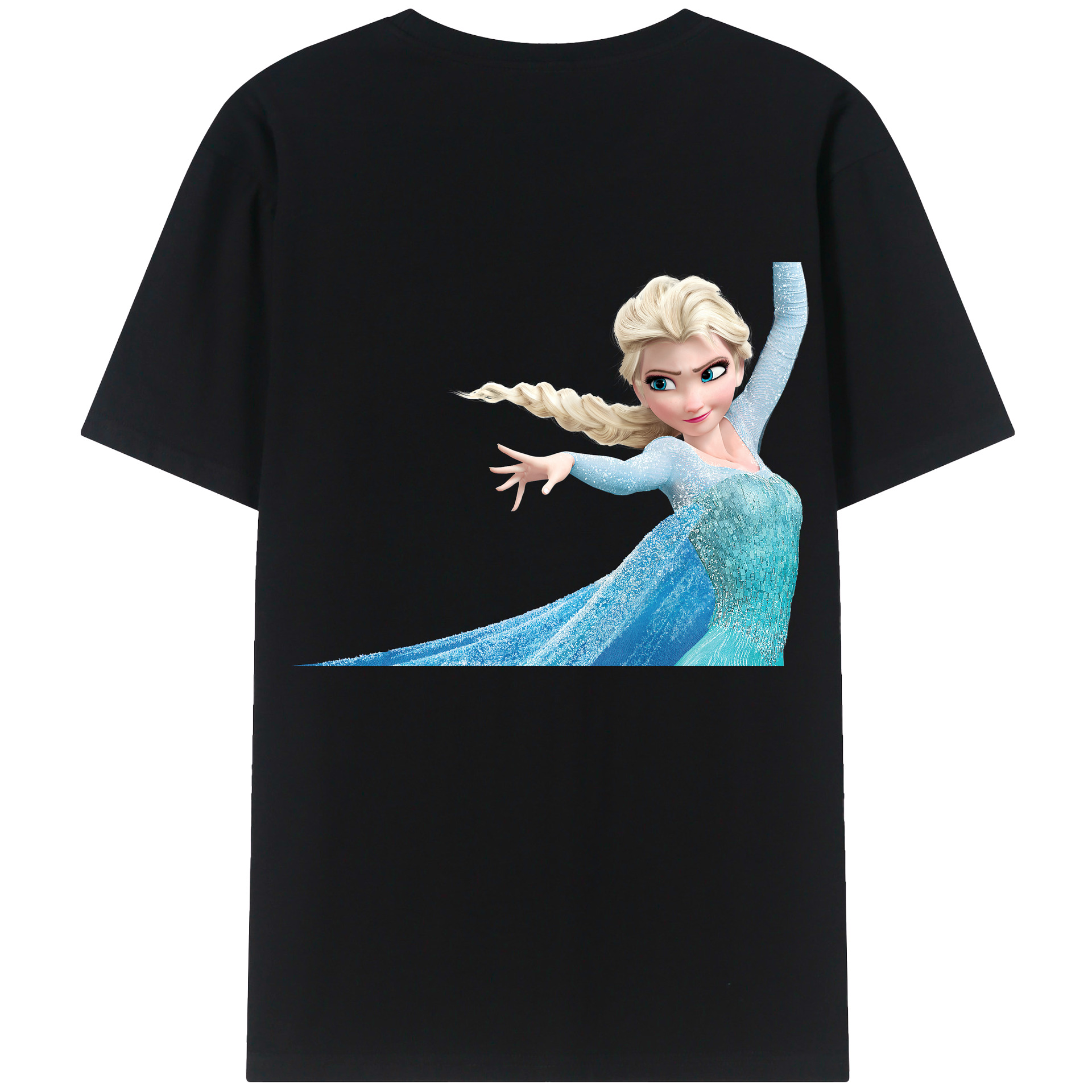 （画像用） アナと雪の女王 アンナ エルサ Frozen Anna Elsa レディース半袖Tシャツ(バックプリント)