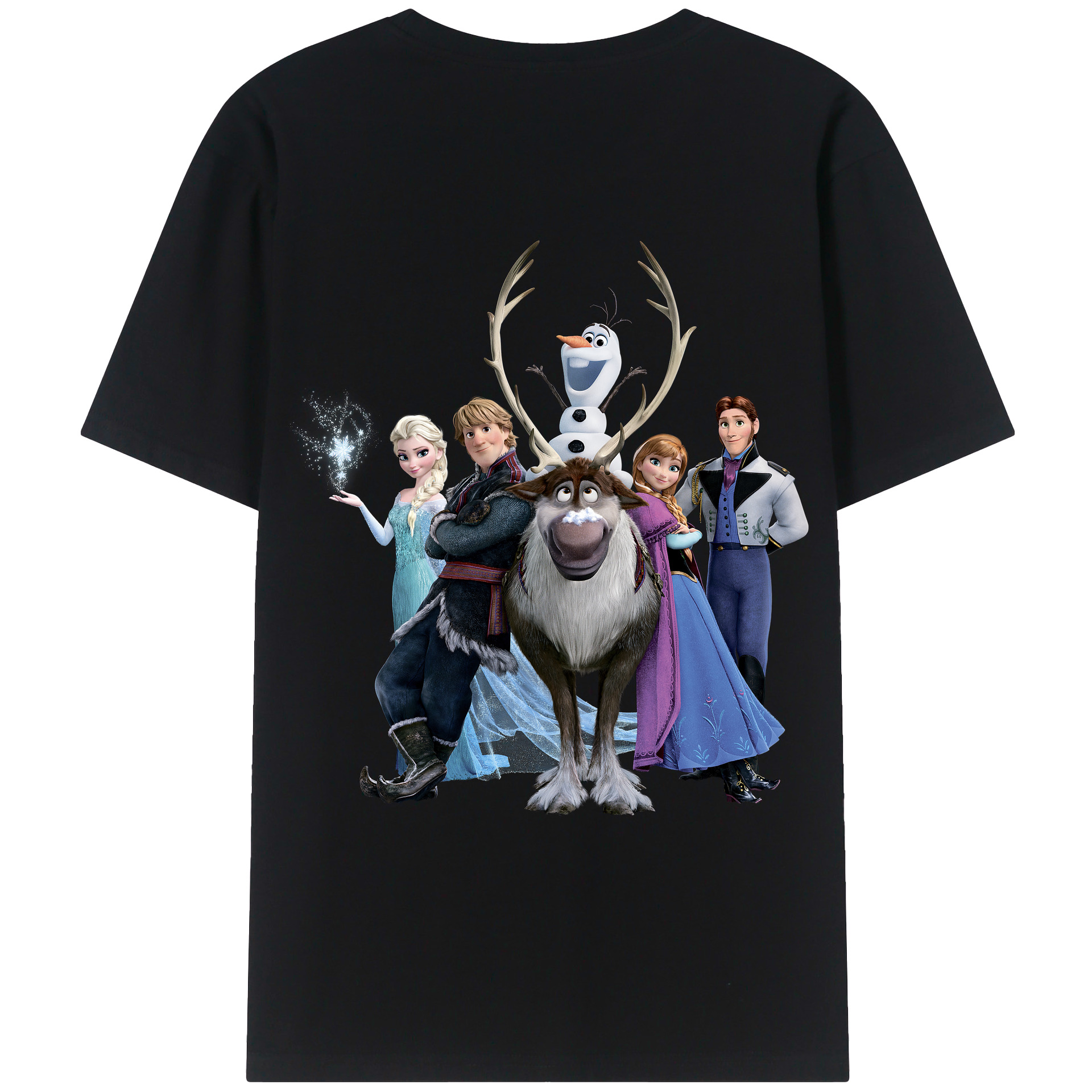 （画像用） アナと雪の女王 アンナ エルサ Frozen Anna Elsa レディース半袖Tシャツ(バックプリント)