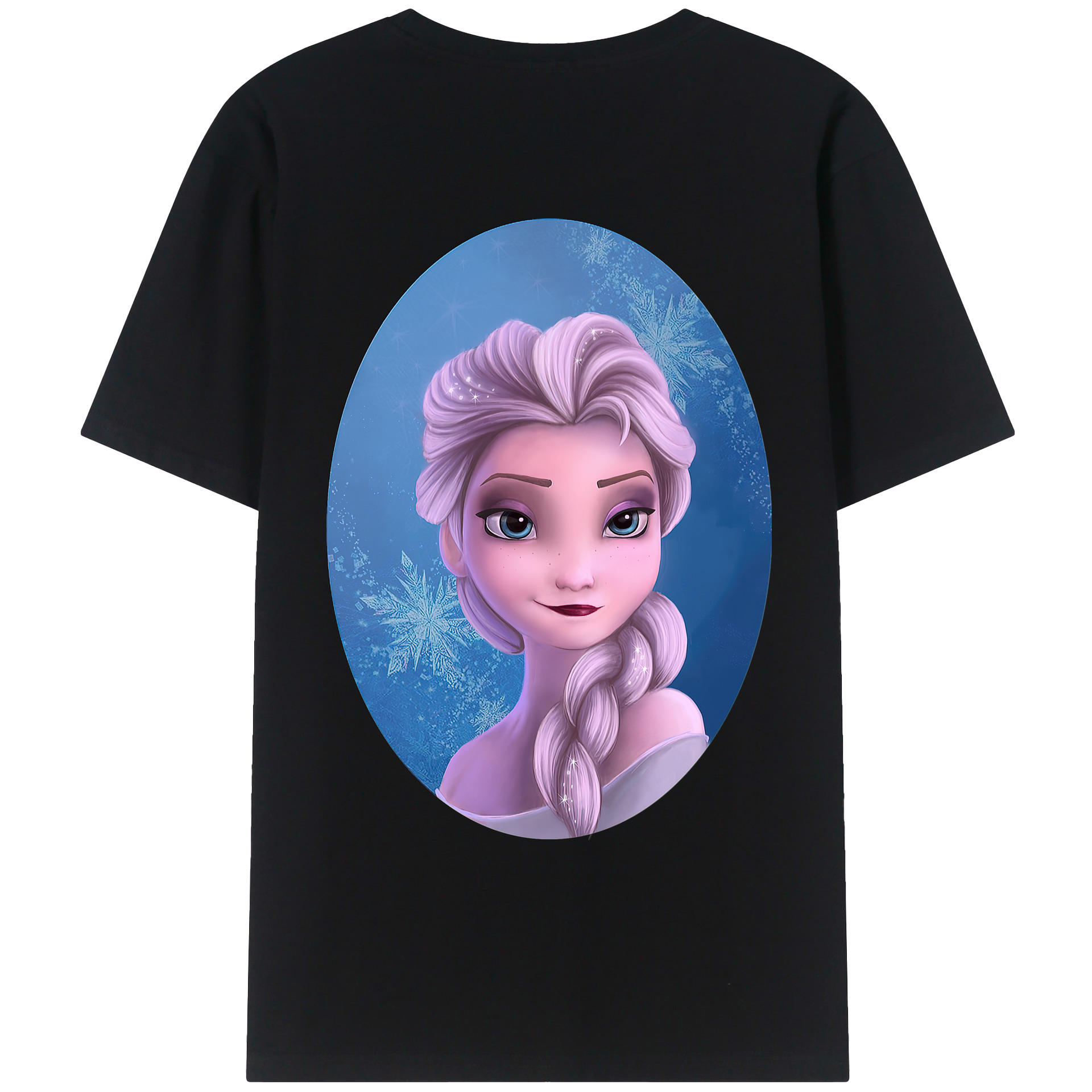 （画像用） アナと雪の女王 アンナ エルサ Frozen Anna Elsa レディース半袖Tシャツ(バックプリント)