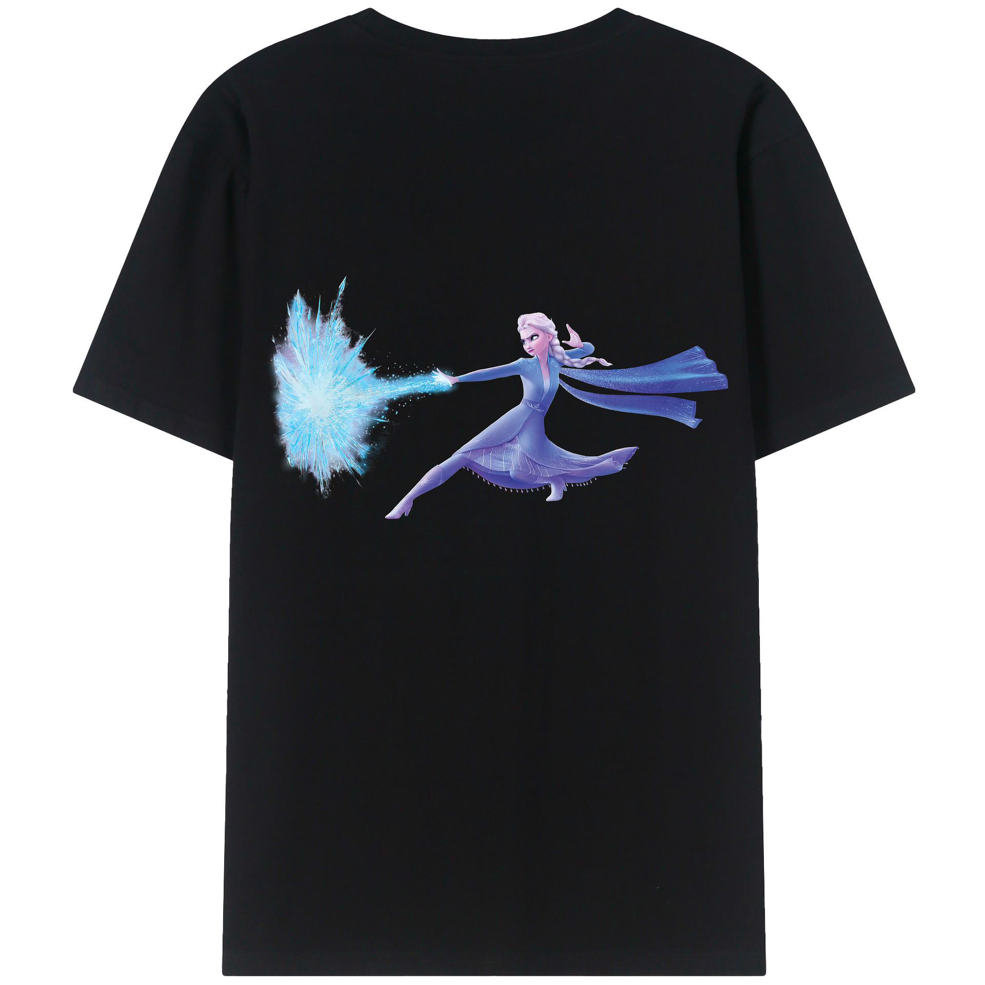 （画像用） アナと雪の女王 アンナ エルサ Frozen Anna Elsa レディース半袖Tシャツ(バックプリント)
