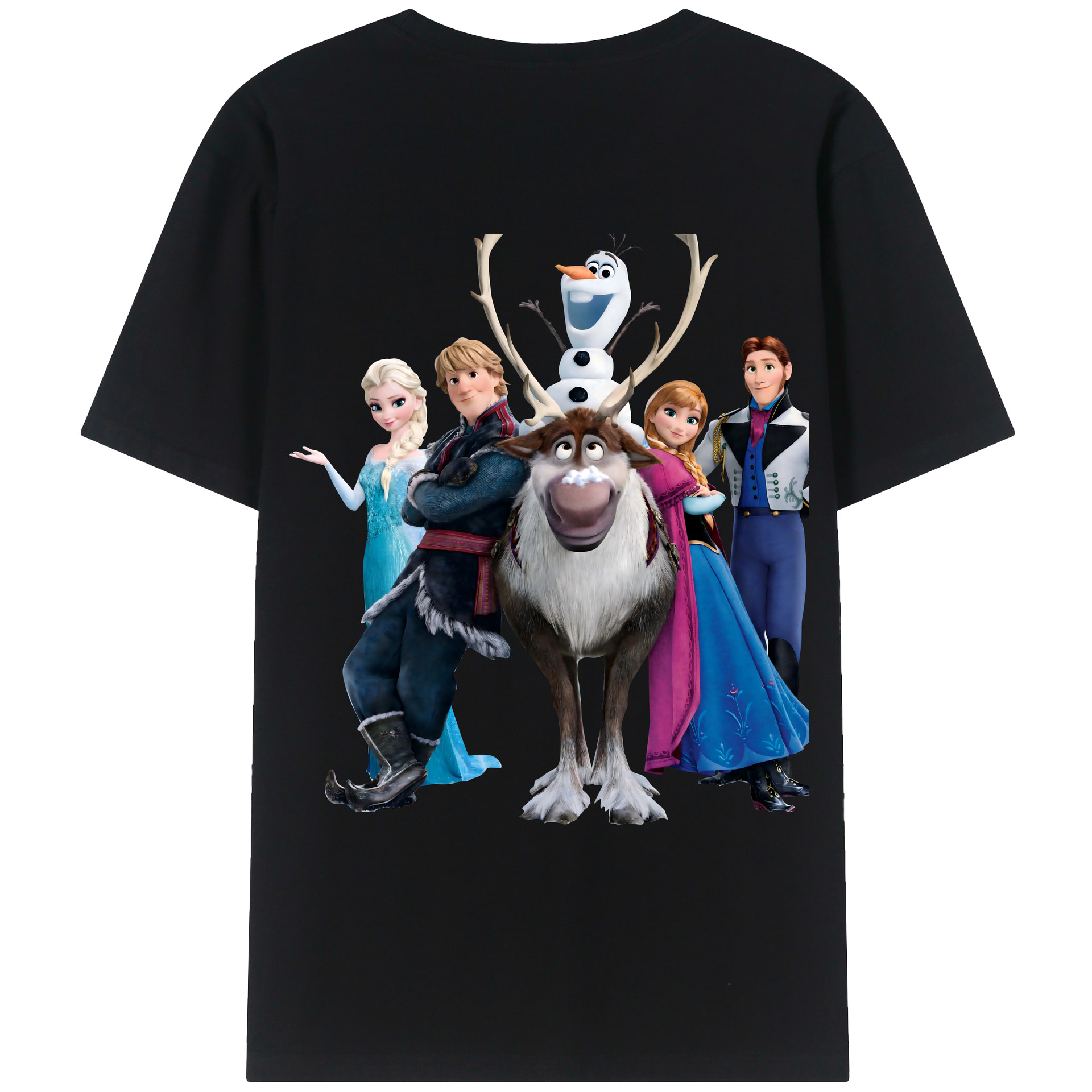 （画像用） アナと雪の女王 アンナ エルサ Frozen Anna Elsa レディース半袖Tシャツ(バックプリント)