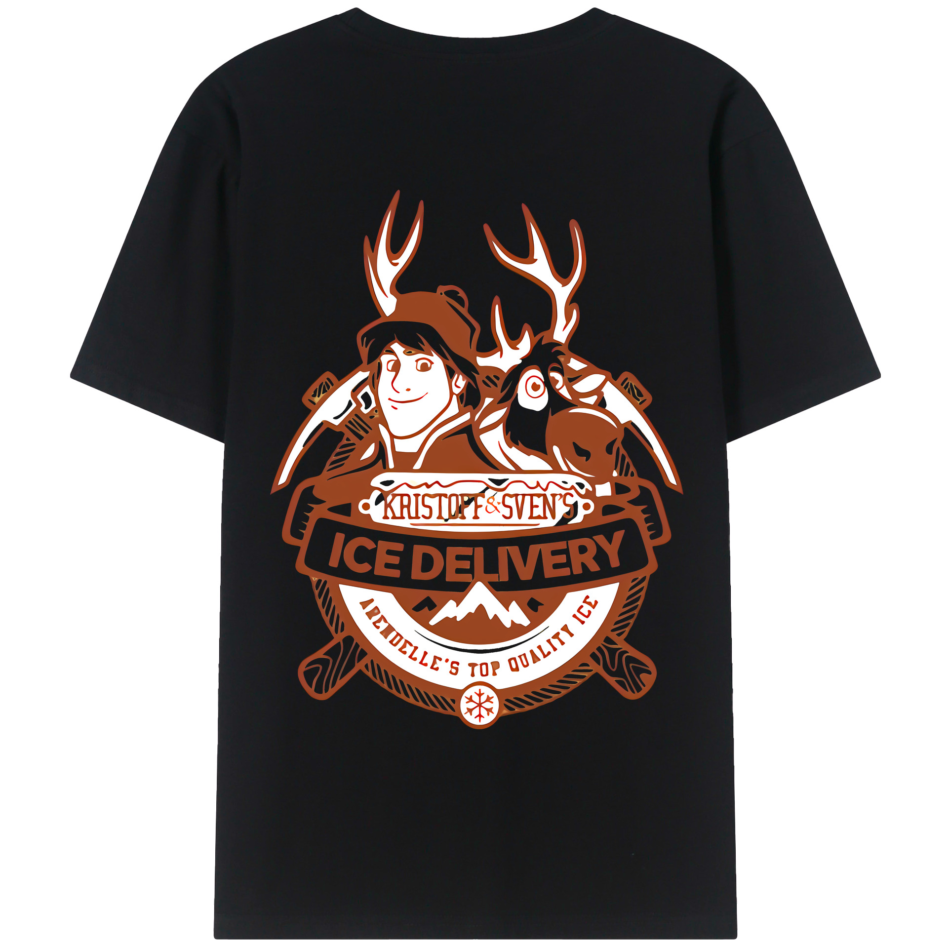 （画像用） アナと雪の女王 アンナ エルサ Frozen Anna Elsa レディース半袖Tシャツ(バックプリント)